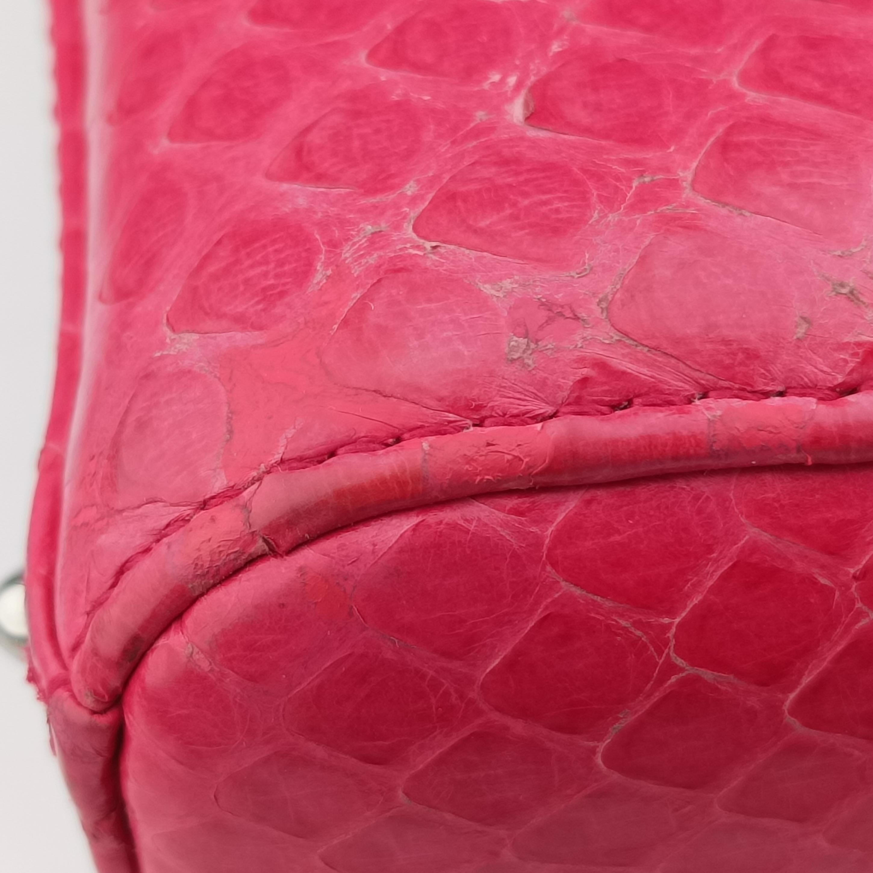 Secondhand Christian Dior Lady Dior Pink snakeskin  shoulderbag | stylenewstar