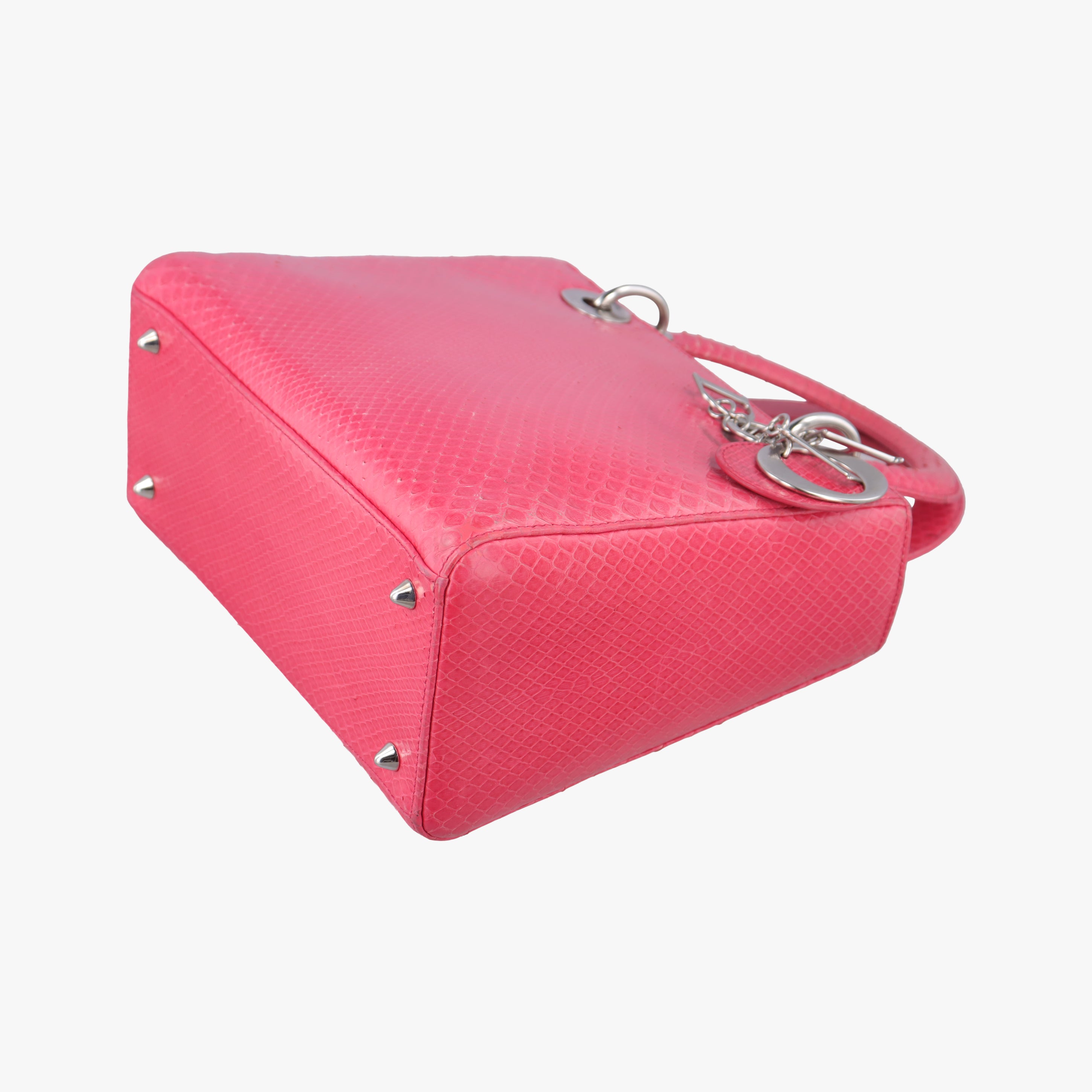 Secondhand Christian Dior Lady Dior Pink snakeskin  shoulderbag | stylenewstar