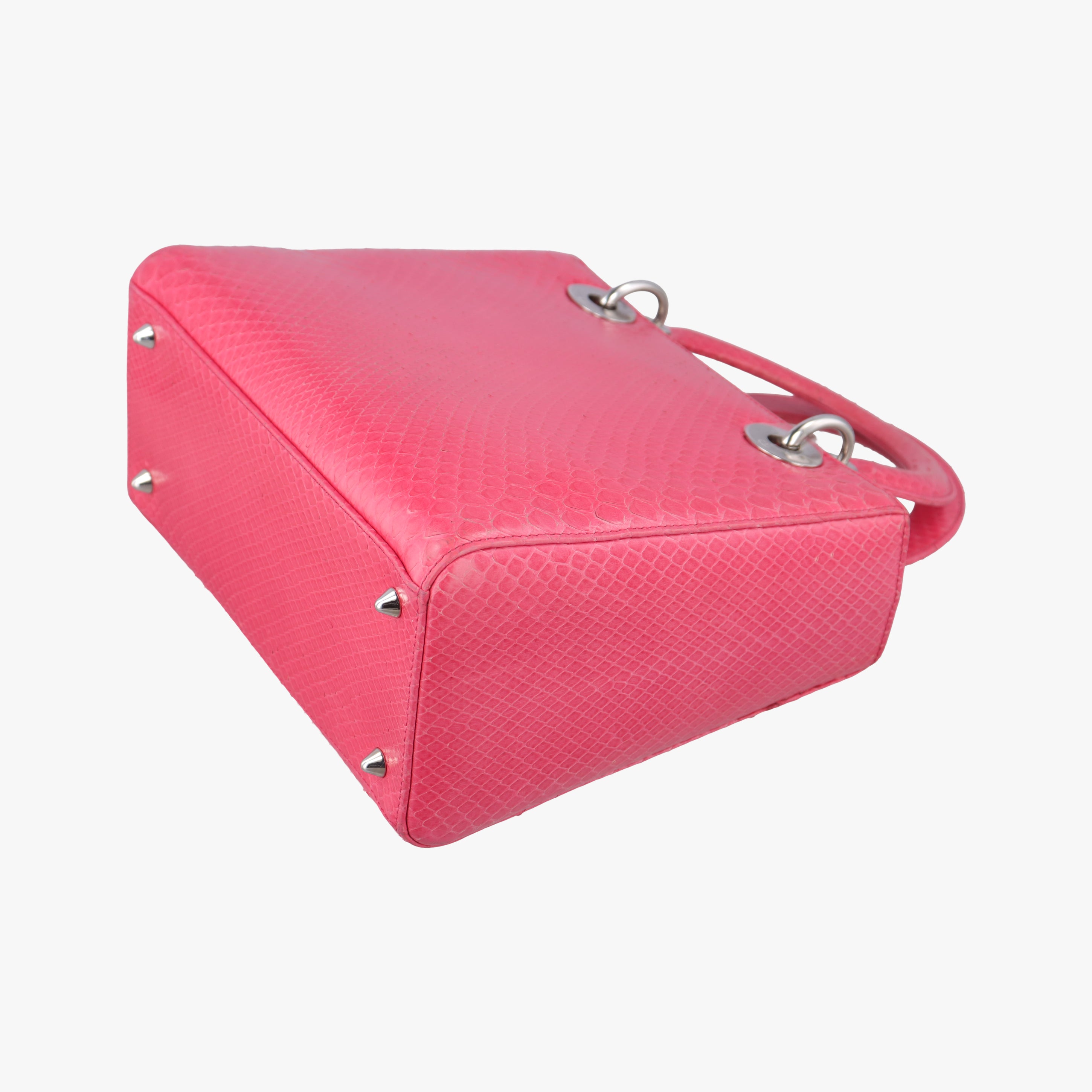 Secondhand Christian Dior Lady Dior Pink snakeskin  shoulderbag | stylenewstar