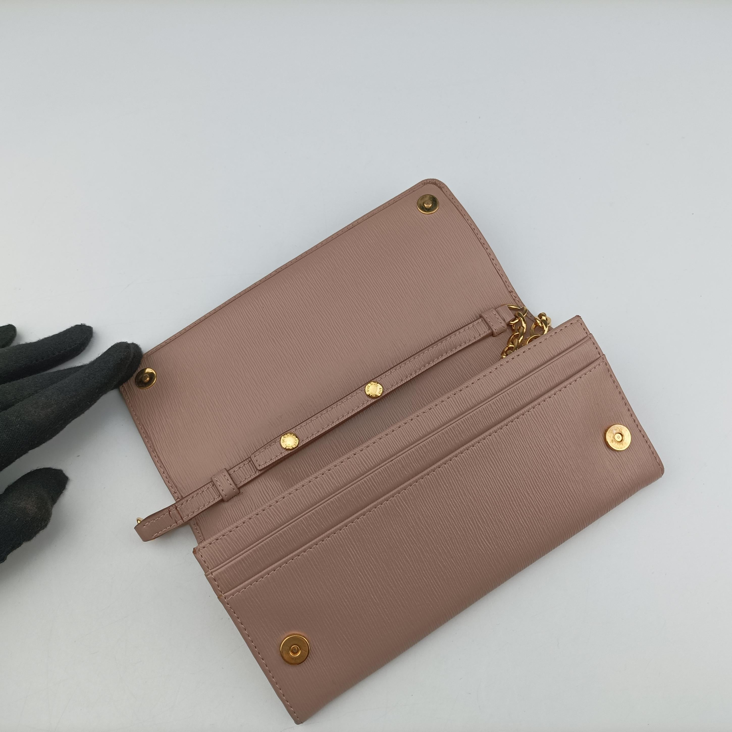 Pre-owned Prada Vitello Diano Beige Saffiano Leather  shoulderbag | stylenewstar