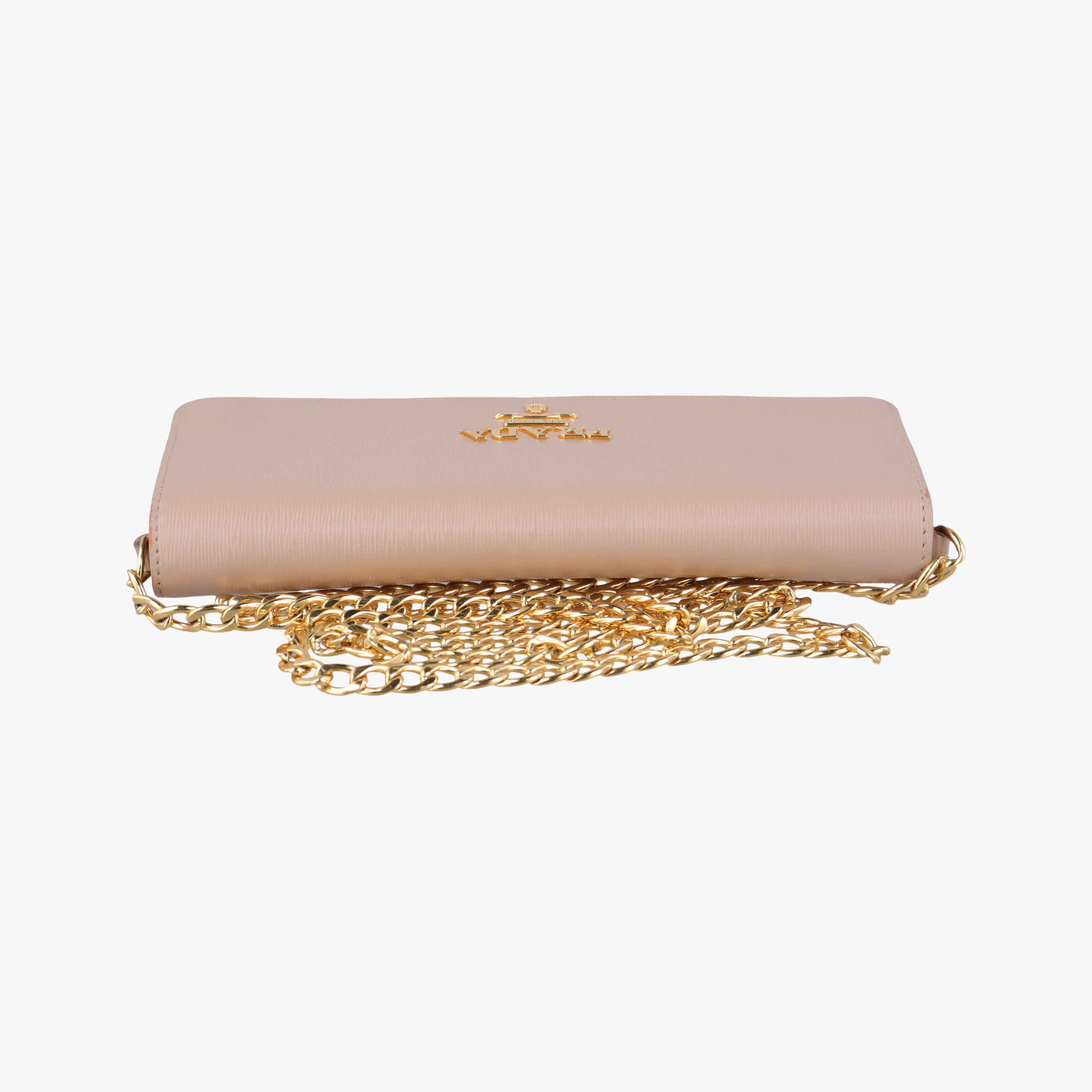 Pre-owned Prada Vitello Diano Beige Saffiano Leather  shoulderbag | stylenewstar