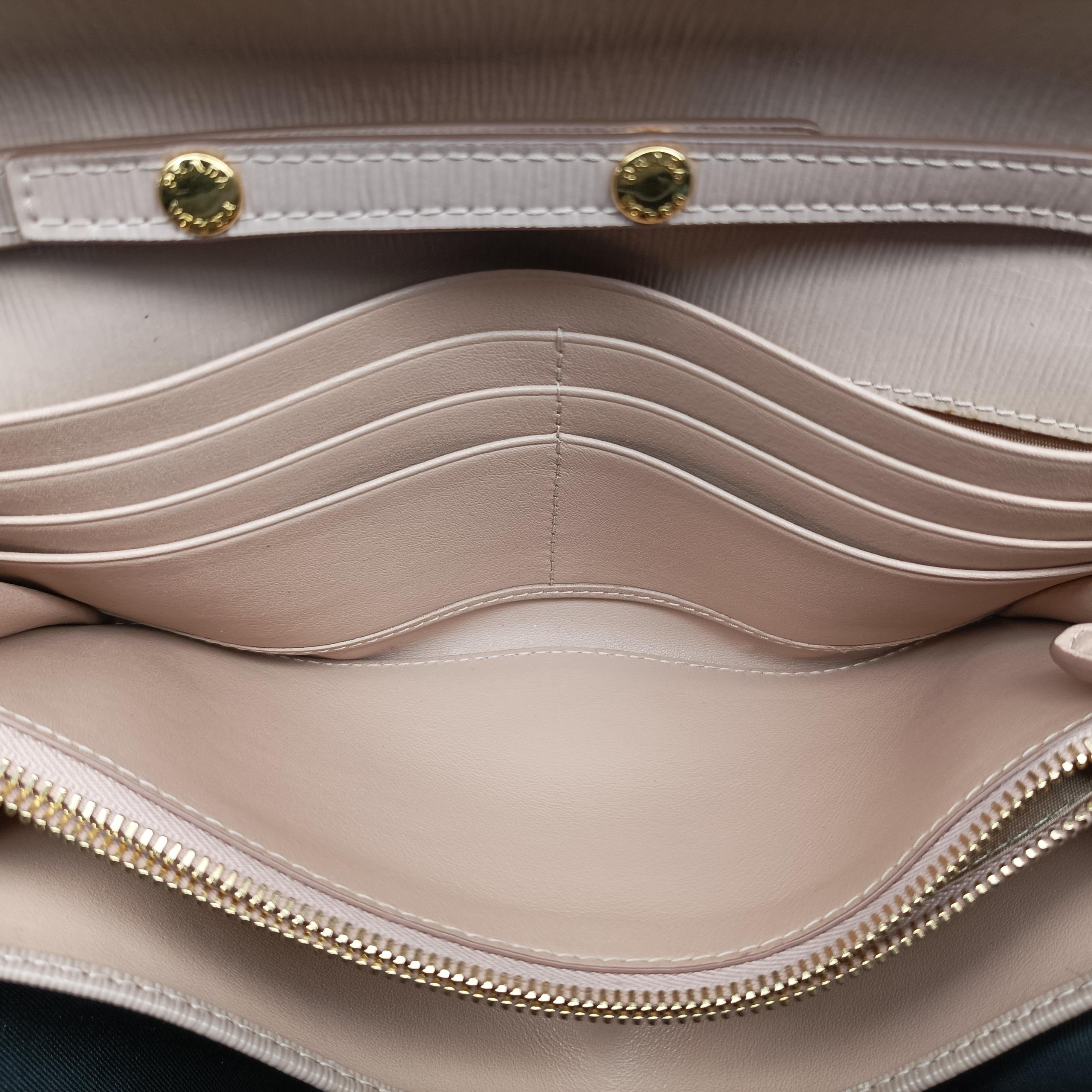 Pre-owned Prada Vitello Diano Beige Saffiano Leather  shoulderbag | stylenewstar