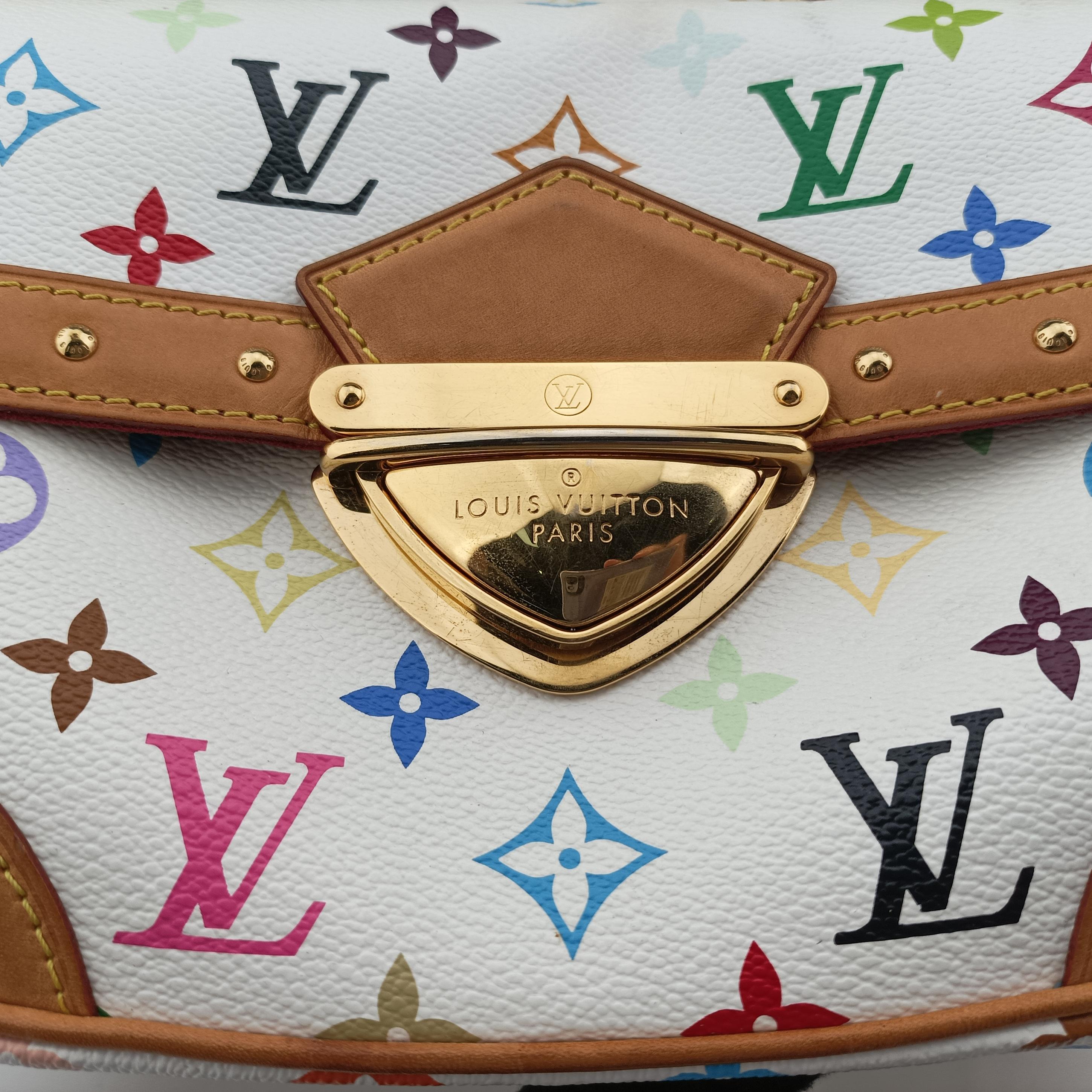 Pre-owned Louis Vuitton RITA white Monogram Multicolor M40125 shoulderbag | stylenewstar