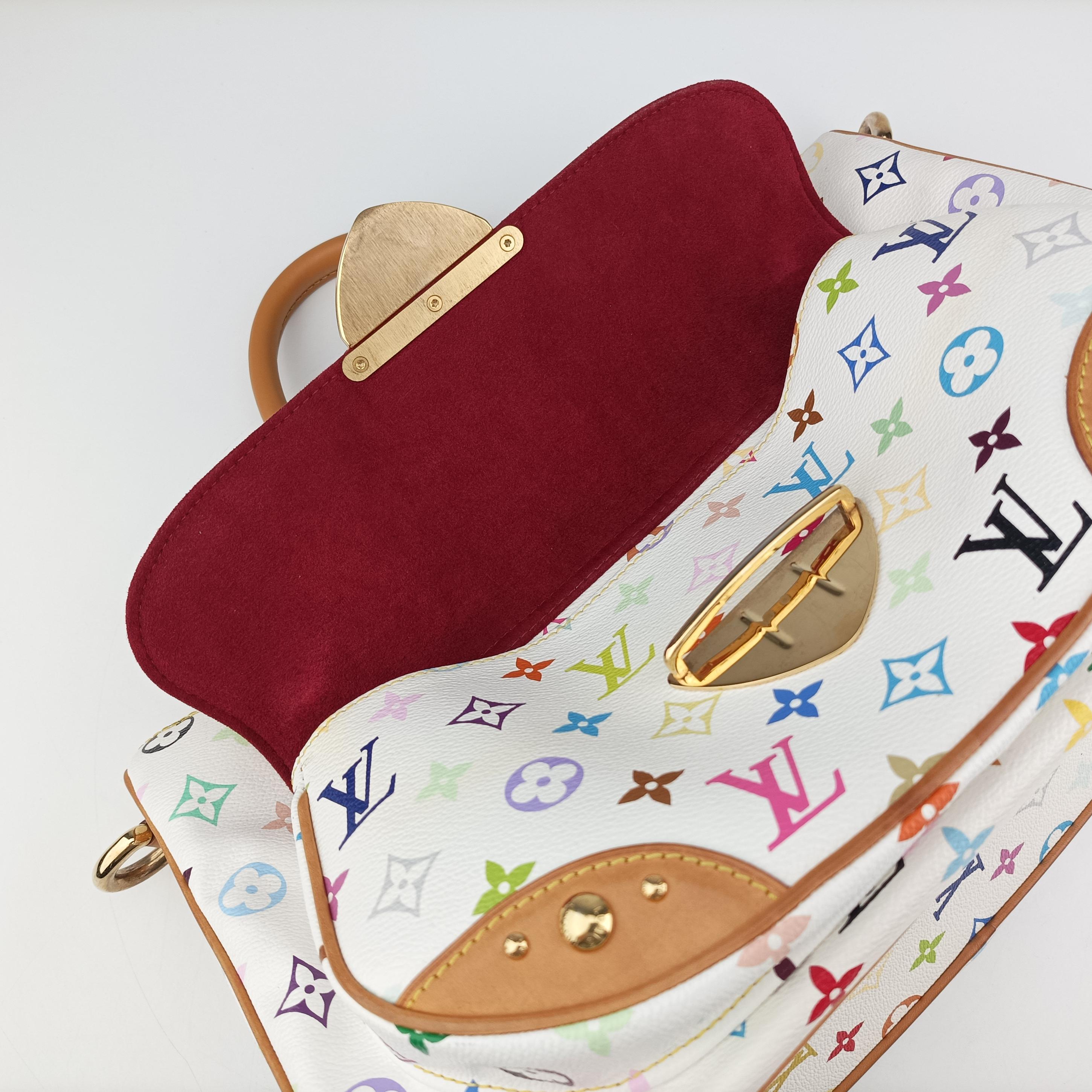 Pre-owned Louis Vuitton RITA white Monogram Multicolor M40125 shoulderbag | stylenewstar