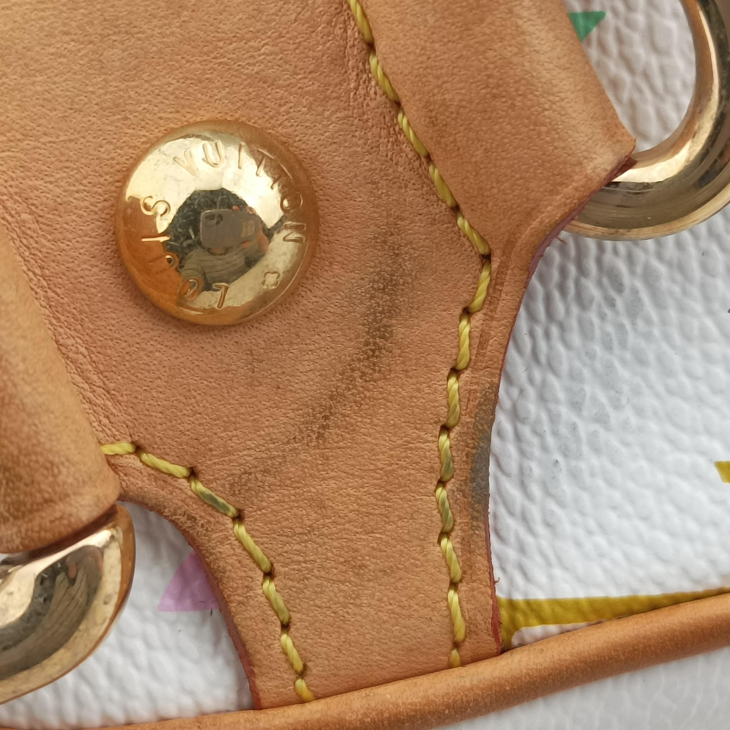 Pre-owned Louis Vuitton RITA white Monogram Multicolor M40125 shoulderbag | stylenewstar