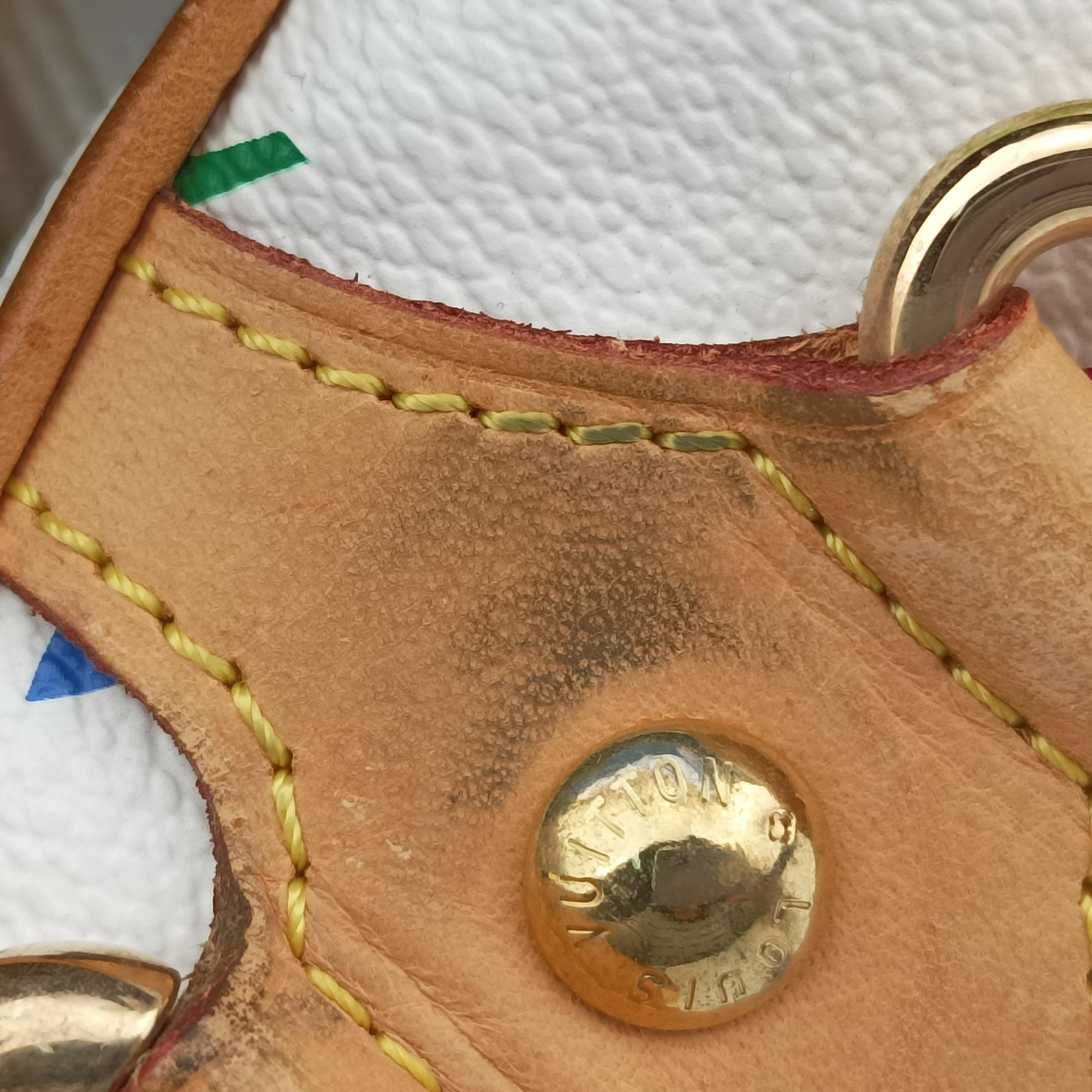 Pre-owned Louis Vuitton RITA white Monogram Multicolor M40125 shoulderbag | stylenewstar