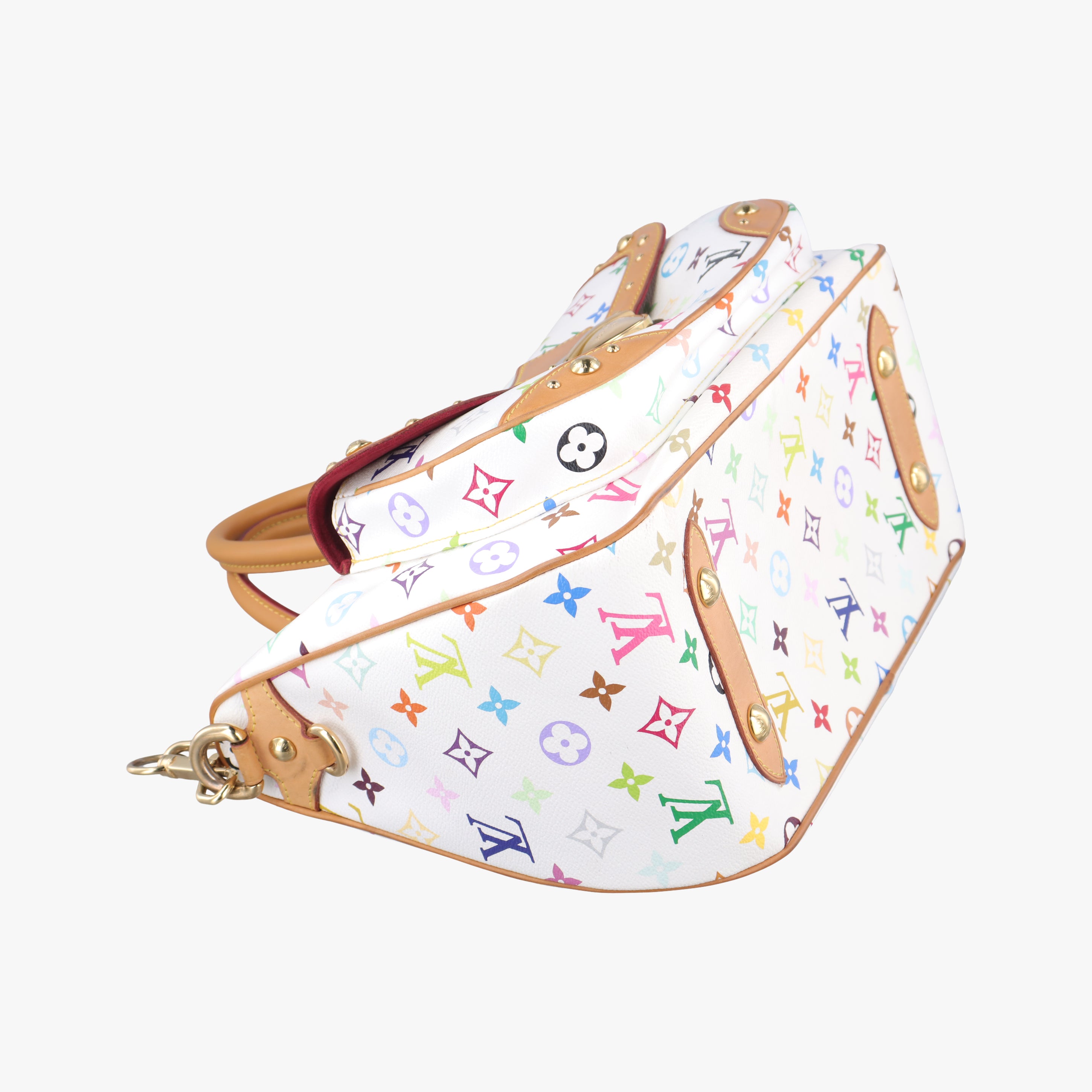 Pre-owned Louis Vuitton RITA white Monogram Multicolor M40125 shoulderbag | stylenewstar