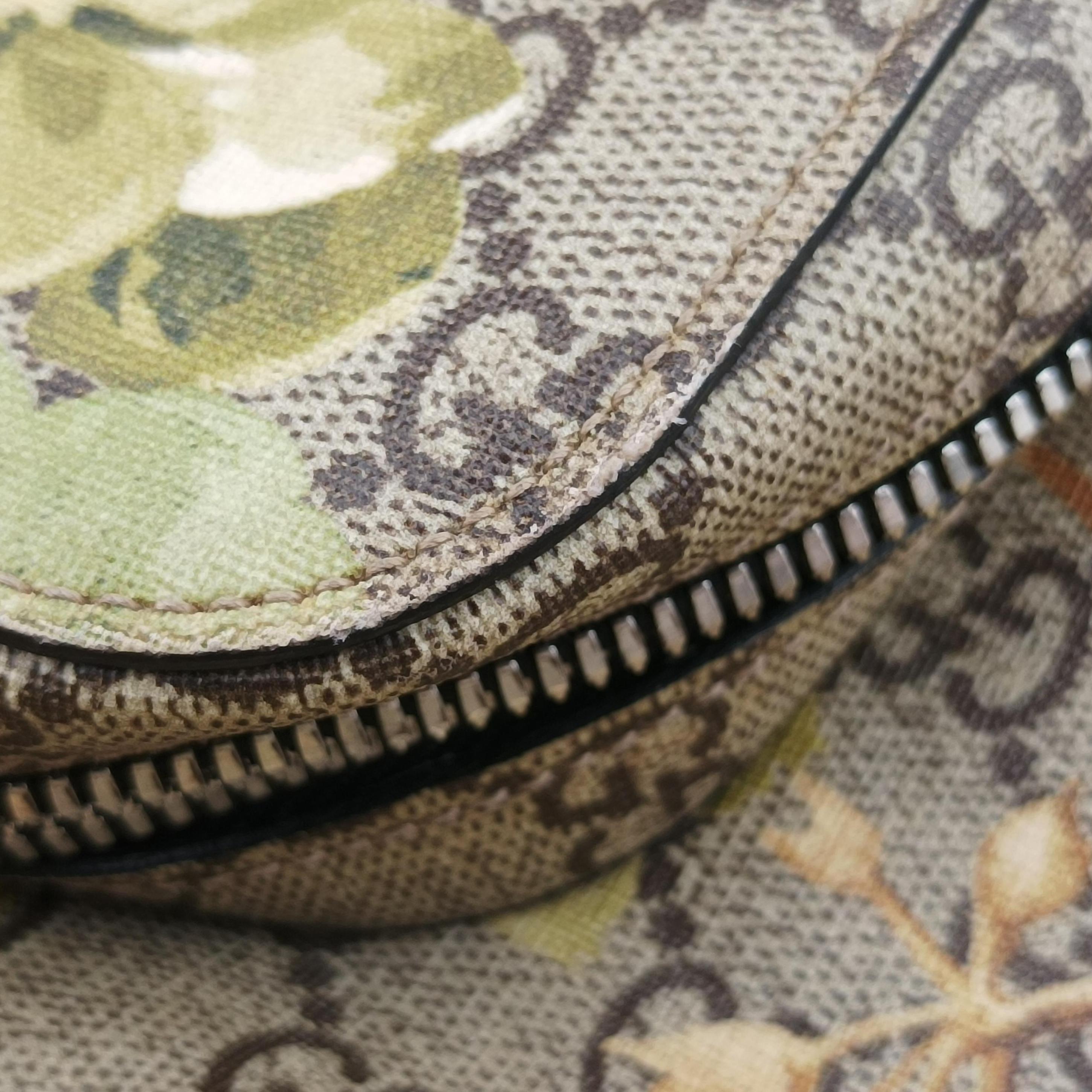 Pre-owned Gucci GG Supreme Beige×black×Multicolour PVC coated canvas×leather 406398 backpack/rucksack | stylenewstar