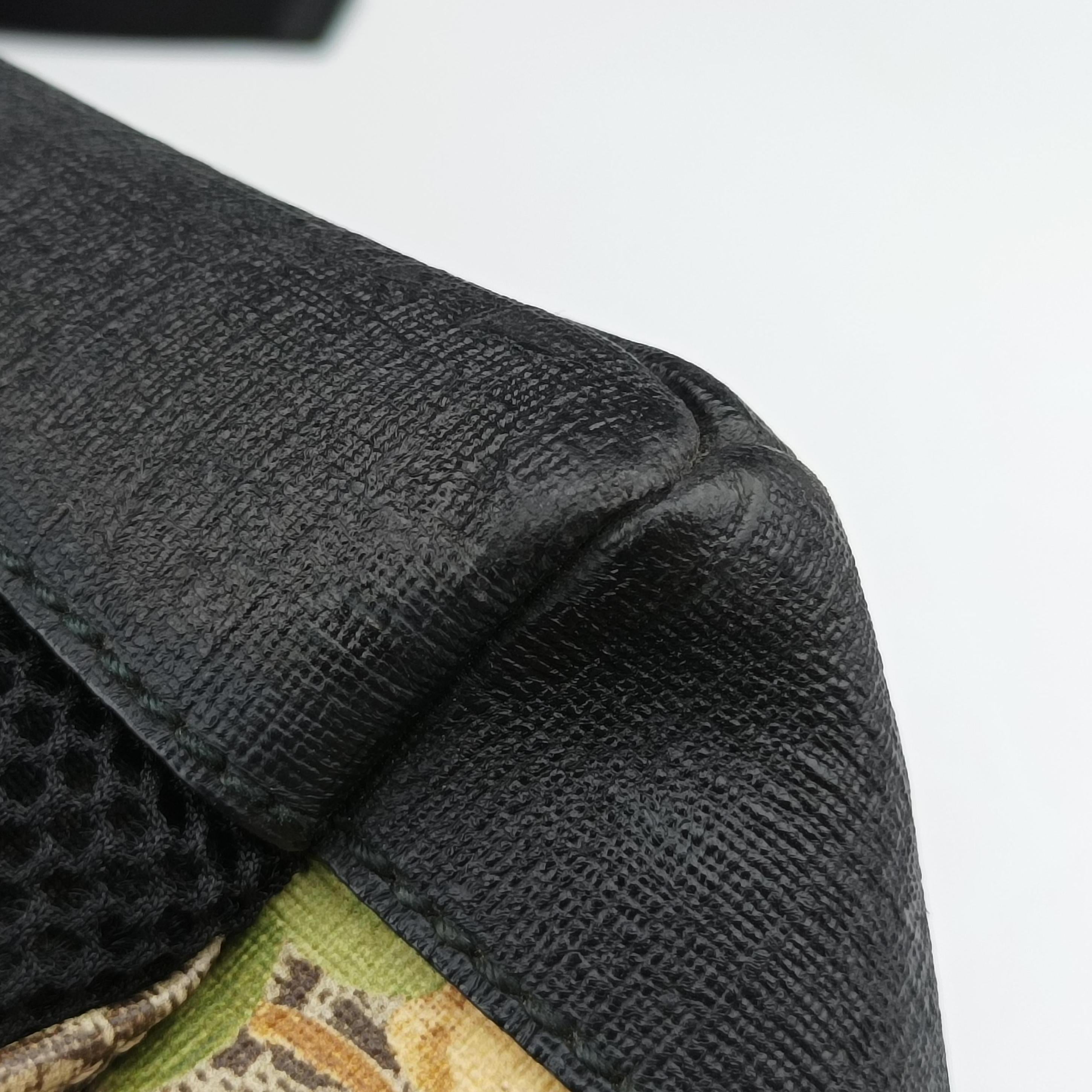 Pre-owned Gucci GG Supreme Beige×black×Multicolour PVC coated canvas×leather 406398 backpack/rucksack | stylenewstar
