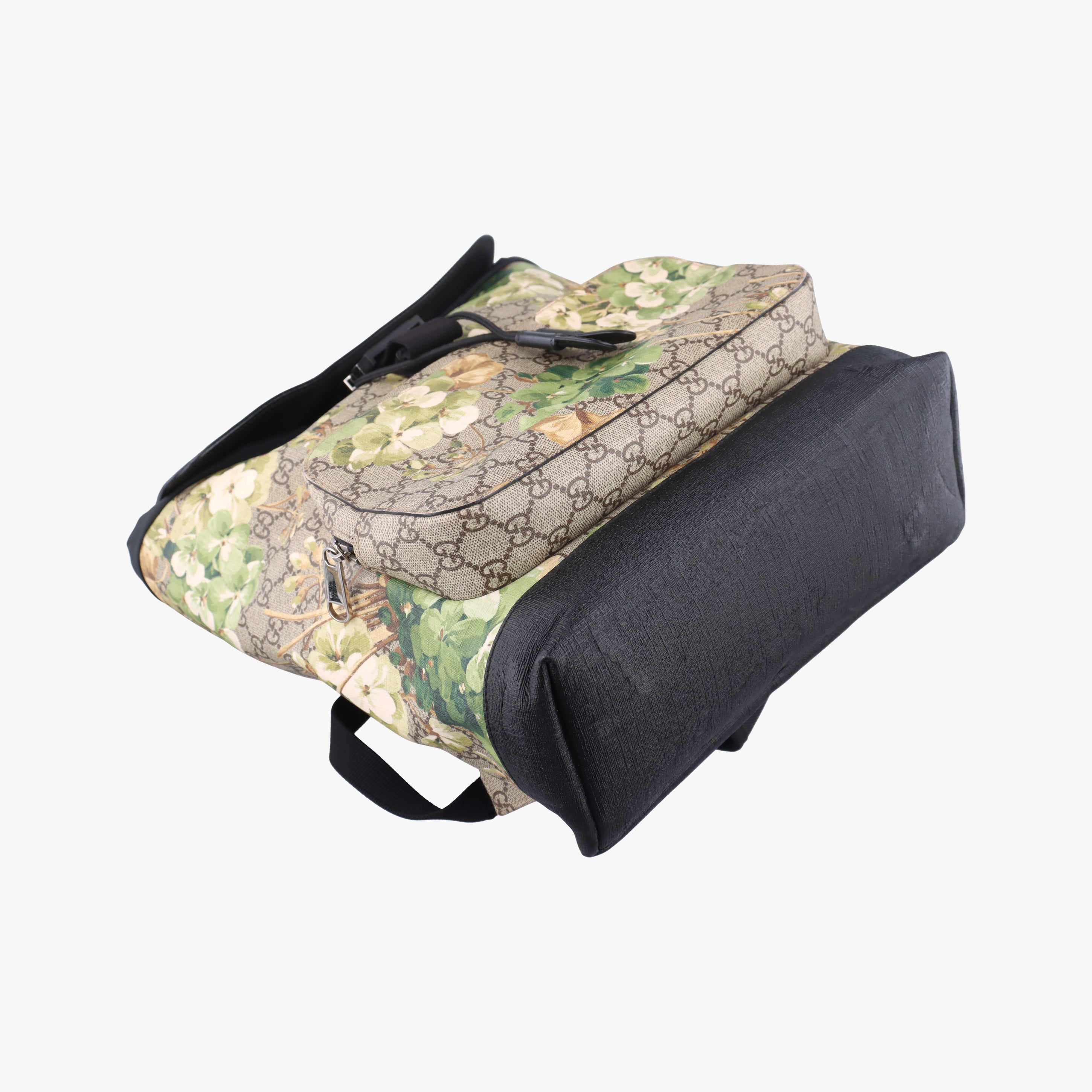 Pre-owned Gucci GG Supreme Beige×black×Multicolour PVC coated canvas×leather 406398 backpack/rucksack | stylenewstar
