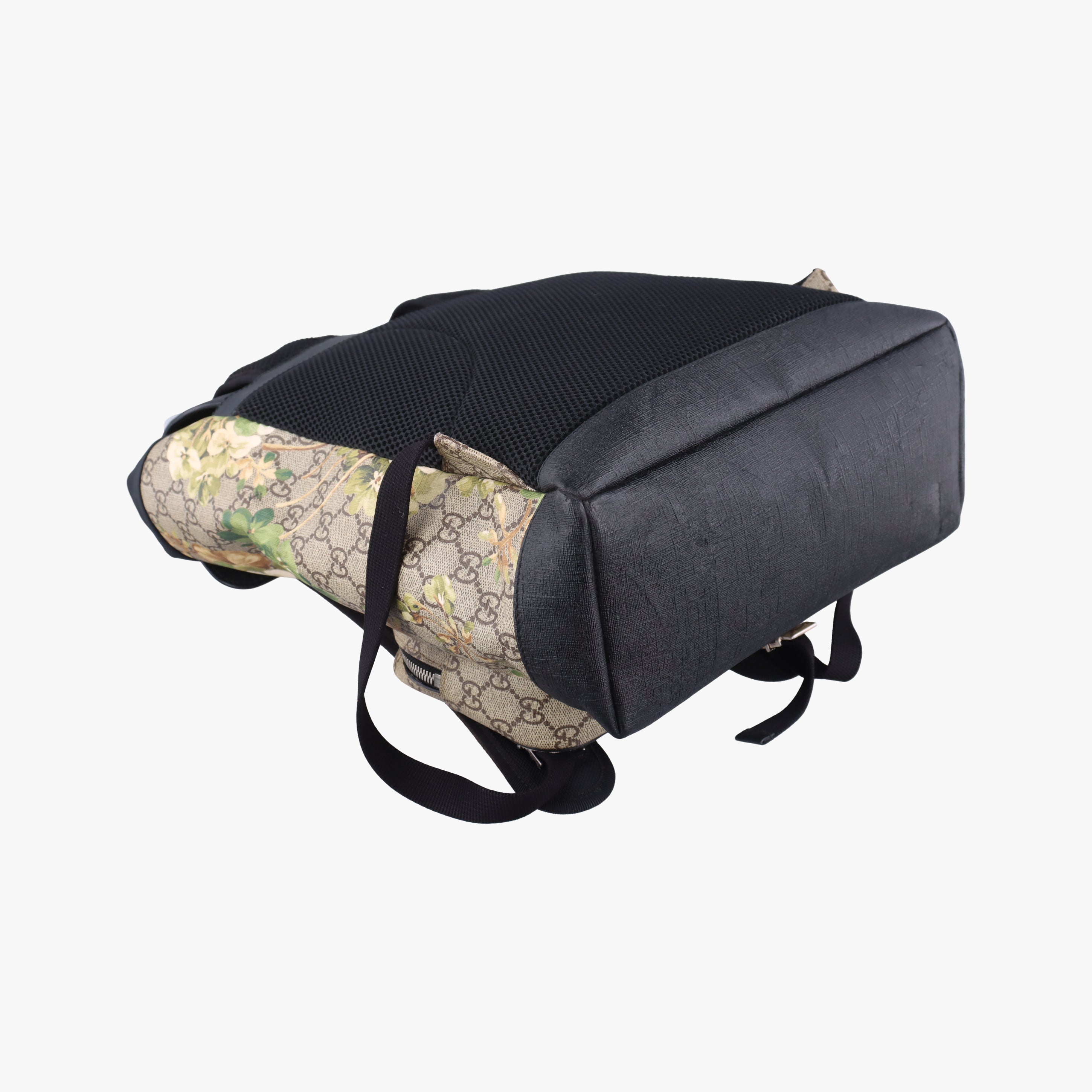 Pre-owned Gucci GG Supreme Beige×black×Multicolour PVC coated canvas×leather 406398 backpack/rucksack | stylenewstar