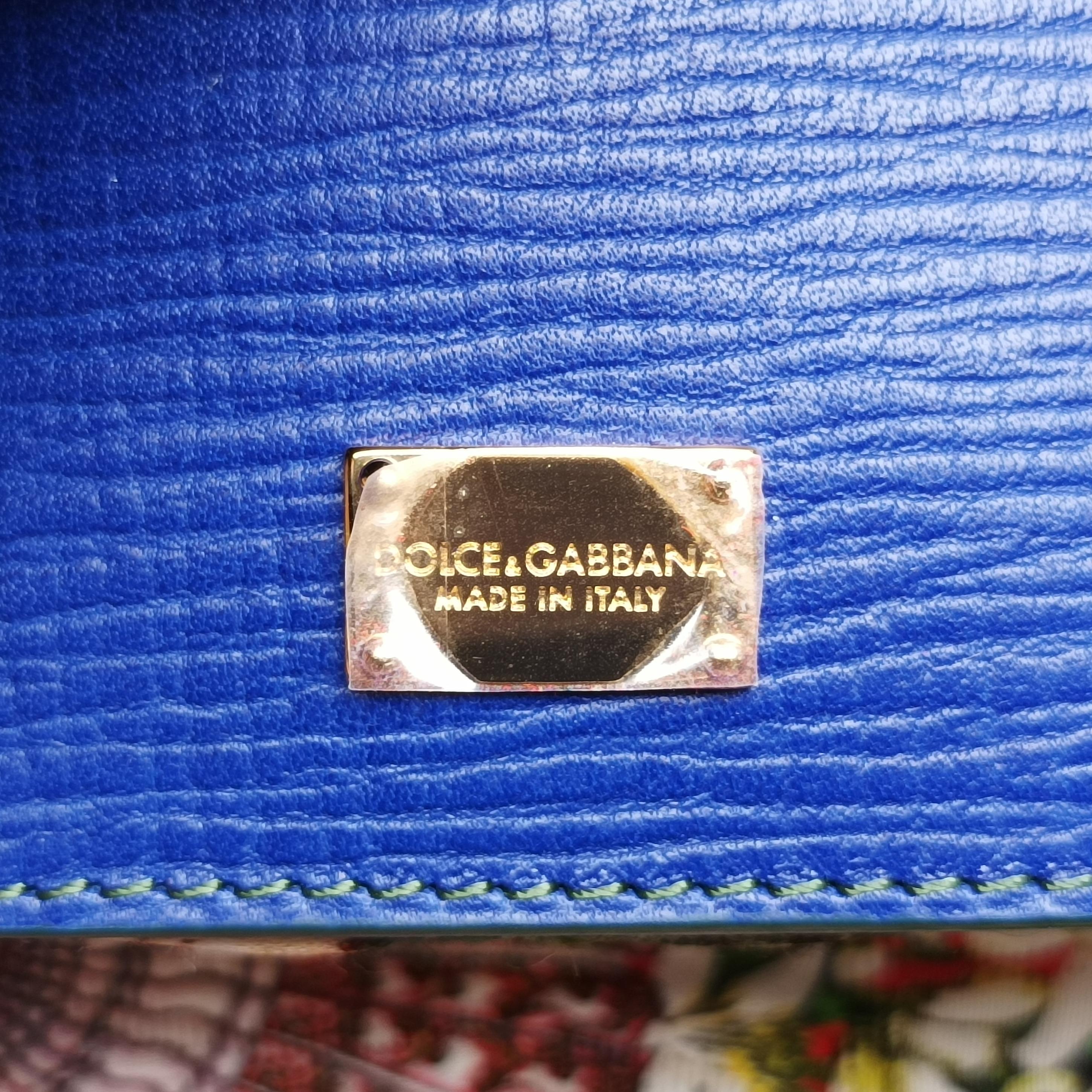 Secondhand Dolce & Gabbana SICILY Pink x Blue x Yellow Leather  shoulderbag | stylenewstar