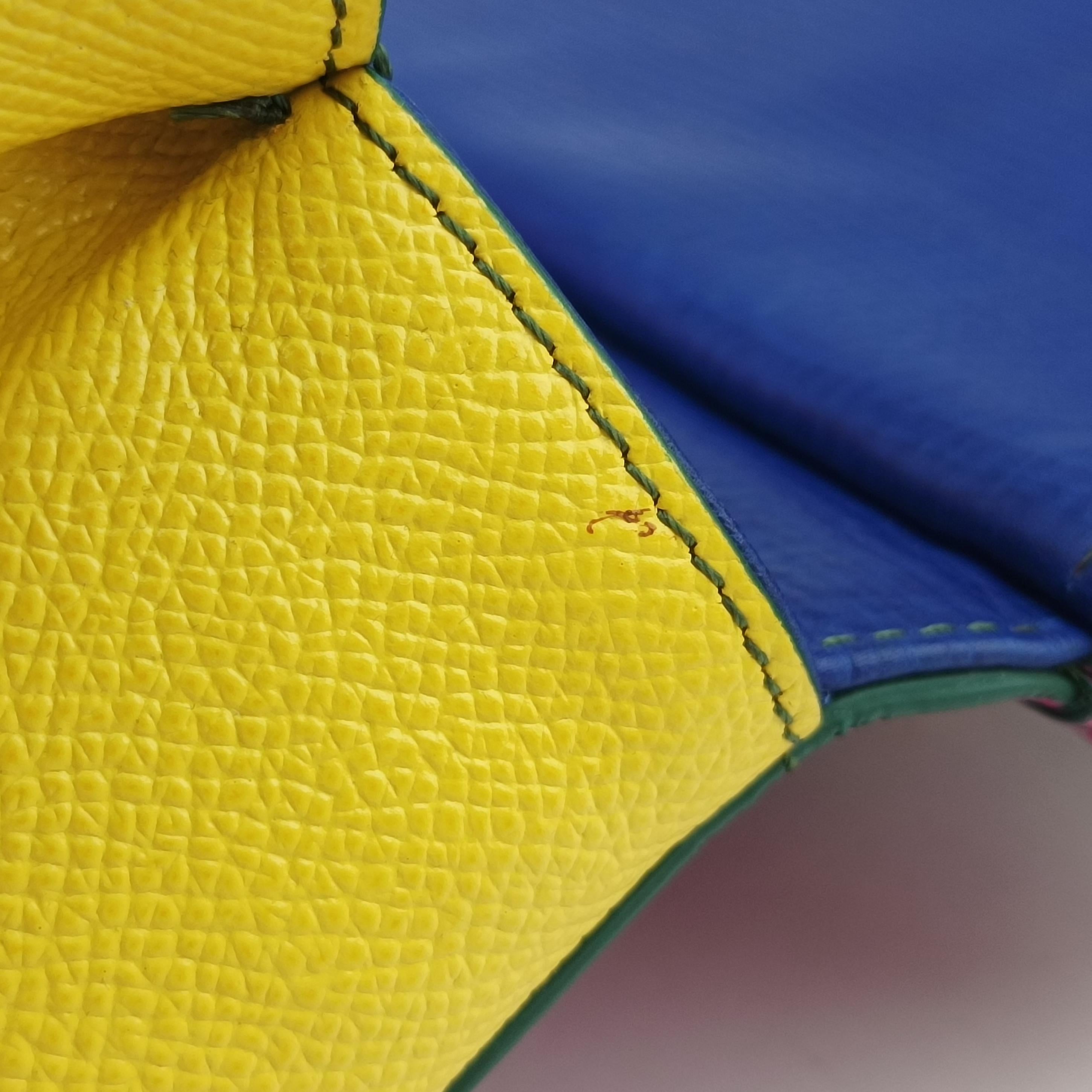 Secondhand Dolce & Gabbana SICILY Pink x Blue x Yellow Leather  shoulderbag | stylenewstar