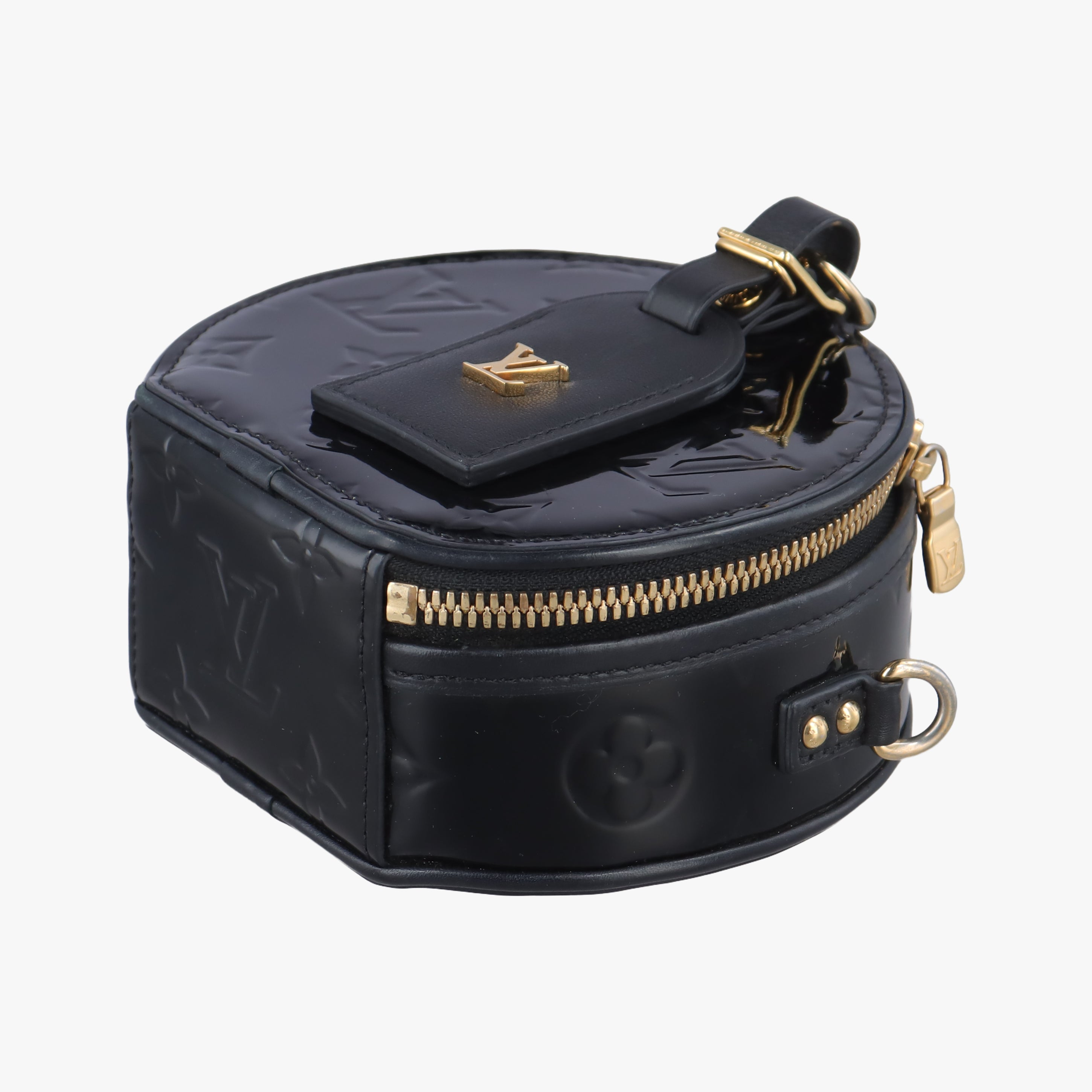Vintage Louis Vuitton Mini Boite Chapeau Souple Noir Vernis M90469 shoulderbag | stylenewstar