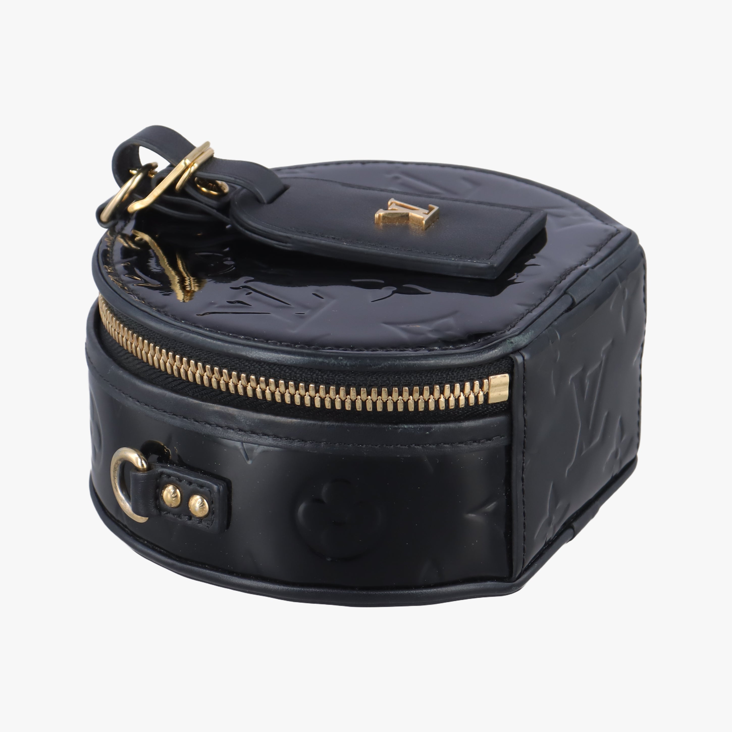 Vintage Louis Vuitton Mini Boite Chapeau Souple Noir Vernis M90469 shoulderbag | stylenewstar