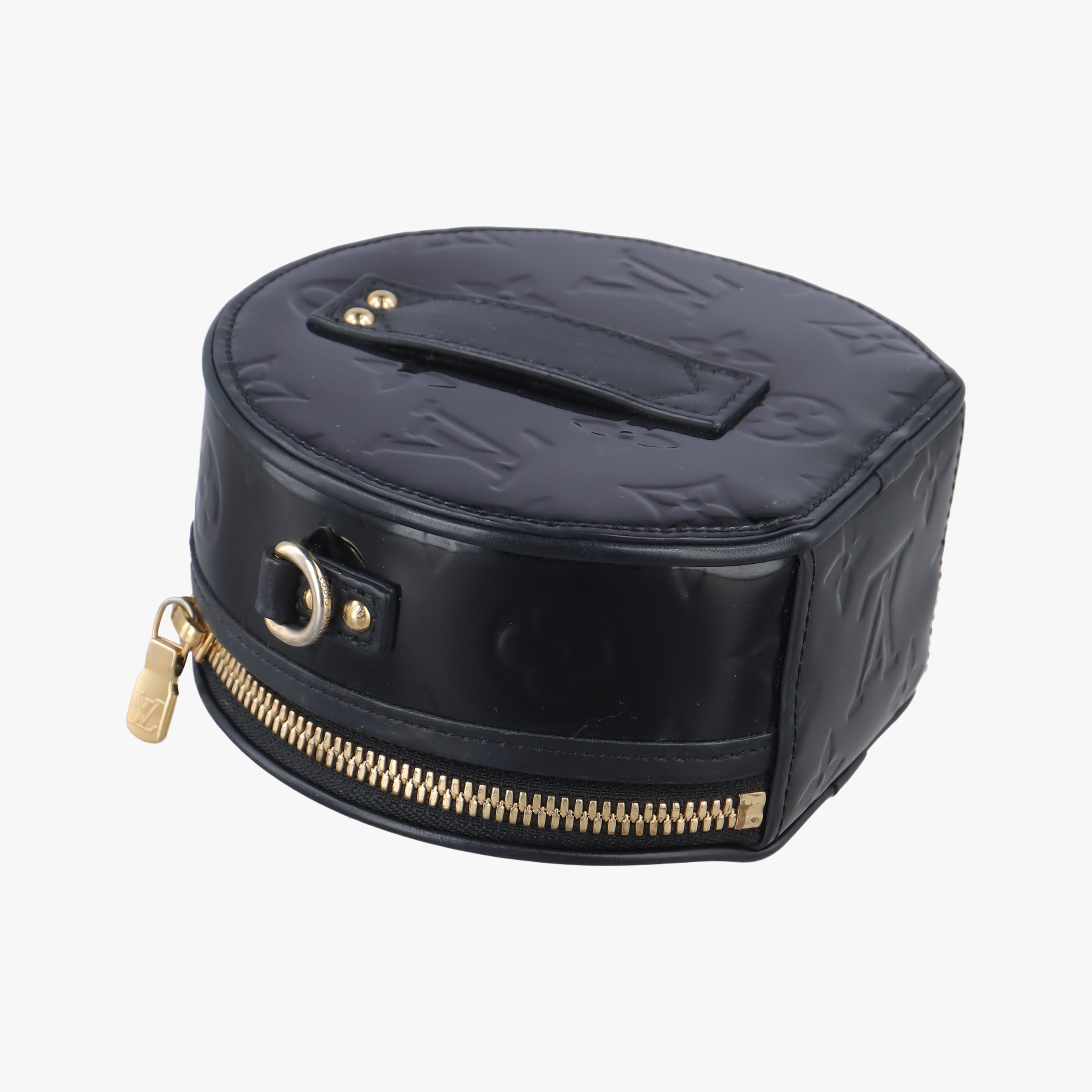 Vintage Louis Vuitton Mini Boite Chapeau Souple Noir Vernis M90469 shoulderbag | stylenewstar