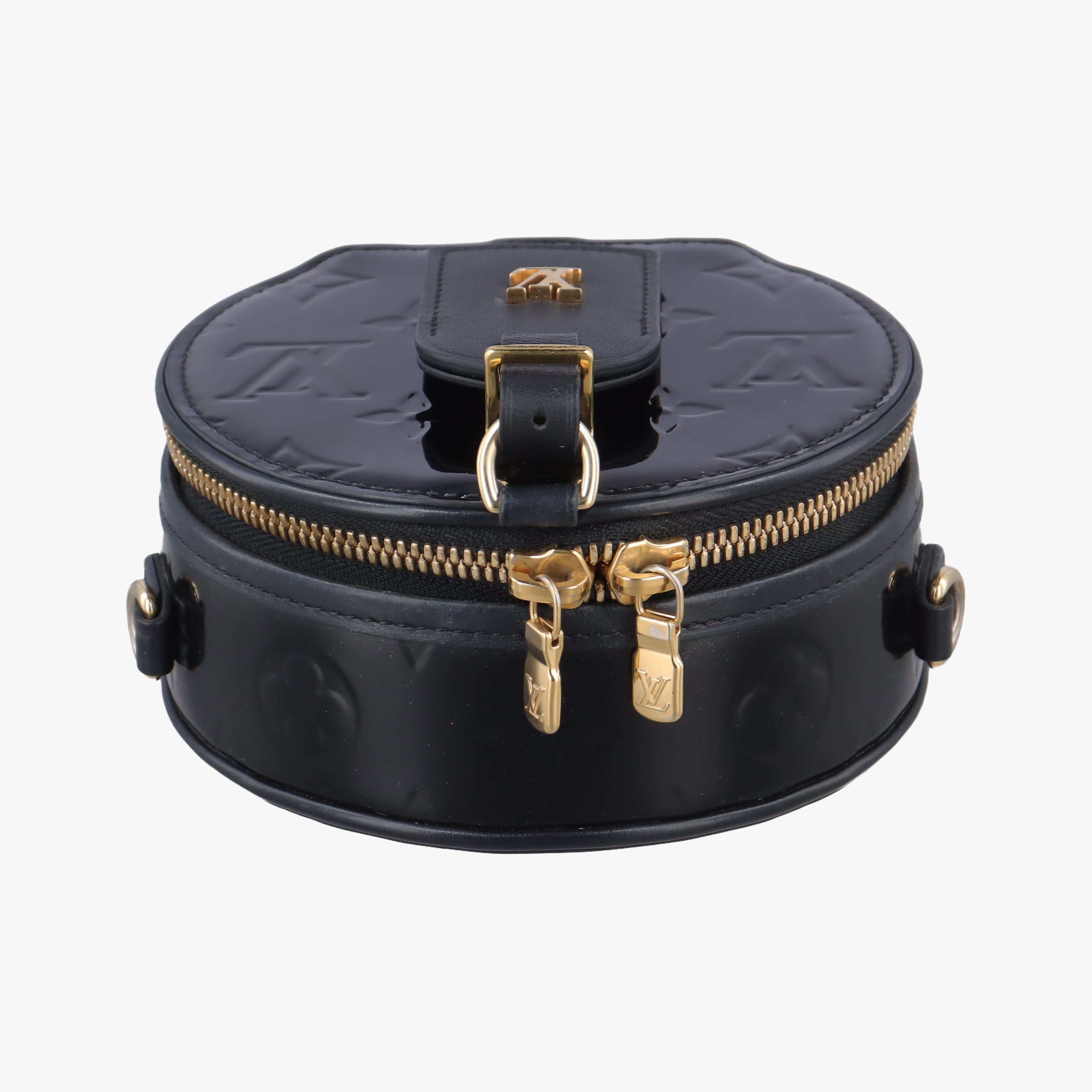 Vintage Louis Vuitton Mini Boite Chapeau Souple Noir Vernis M90469 shoulderbag | stylenewstar