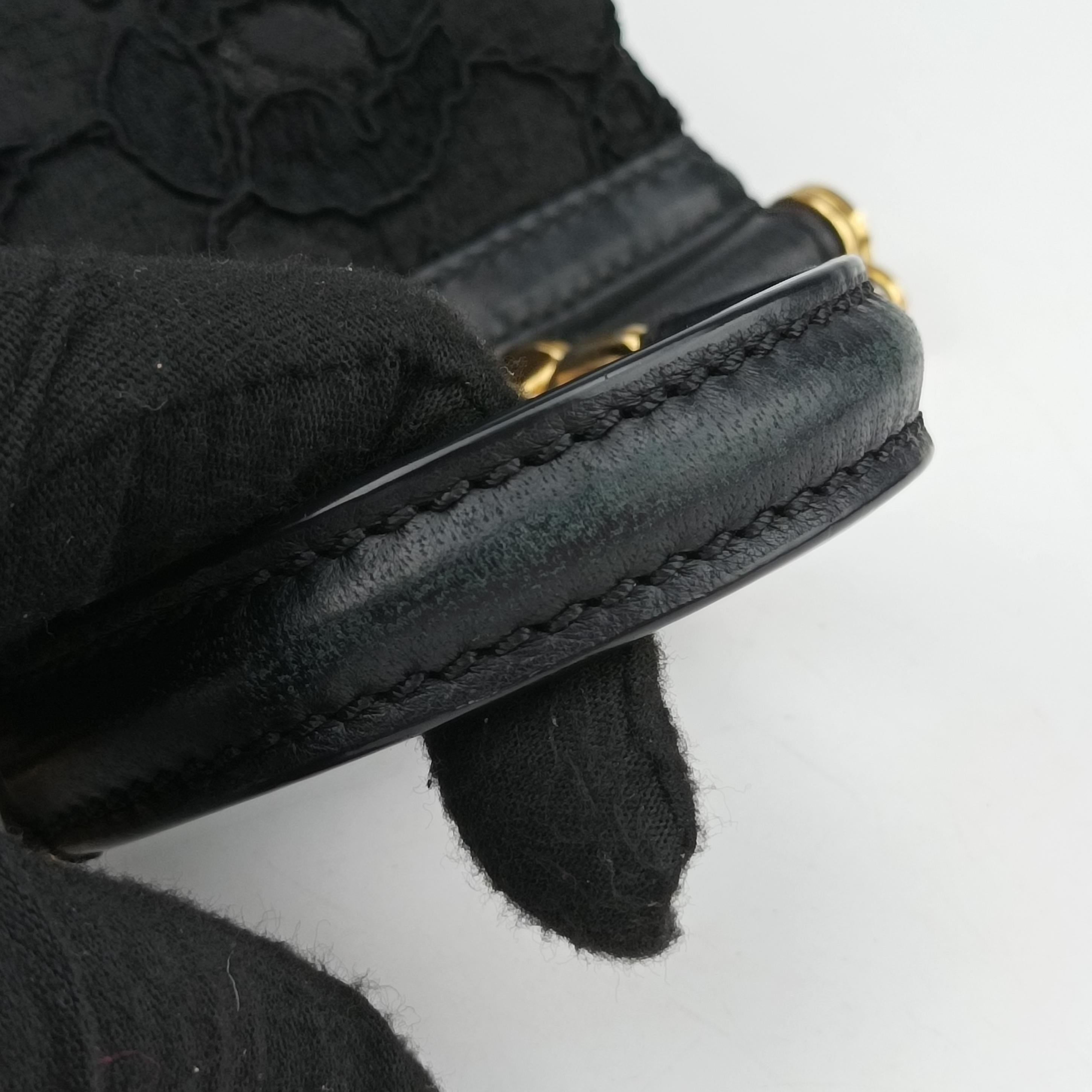 Pre-owned Dolce & Gabbana SICILY Black Leather  shoulderbag | stylenewstar