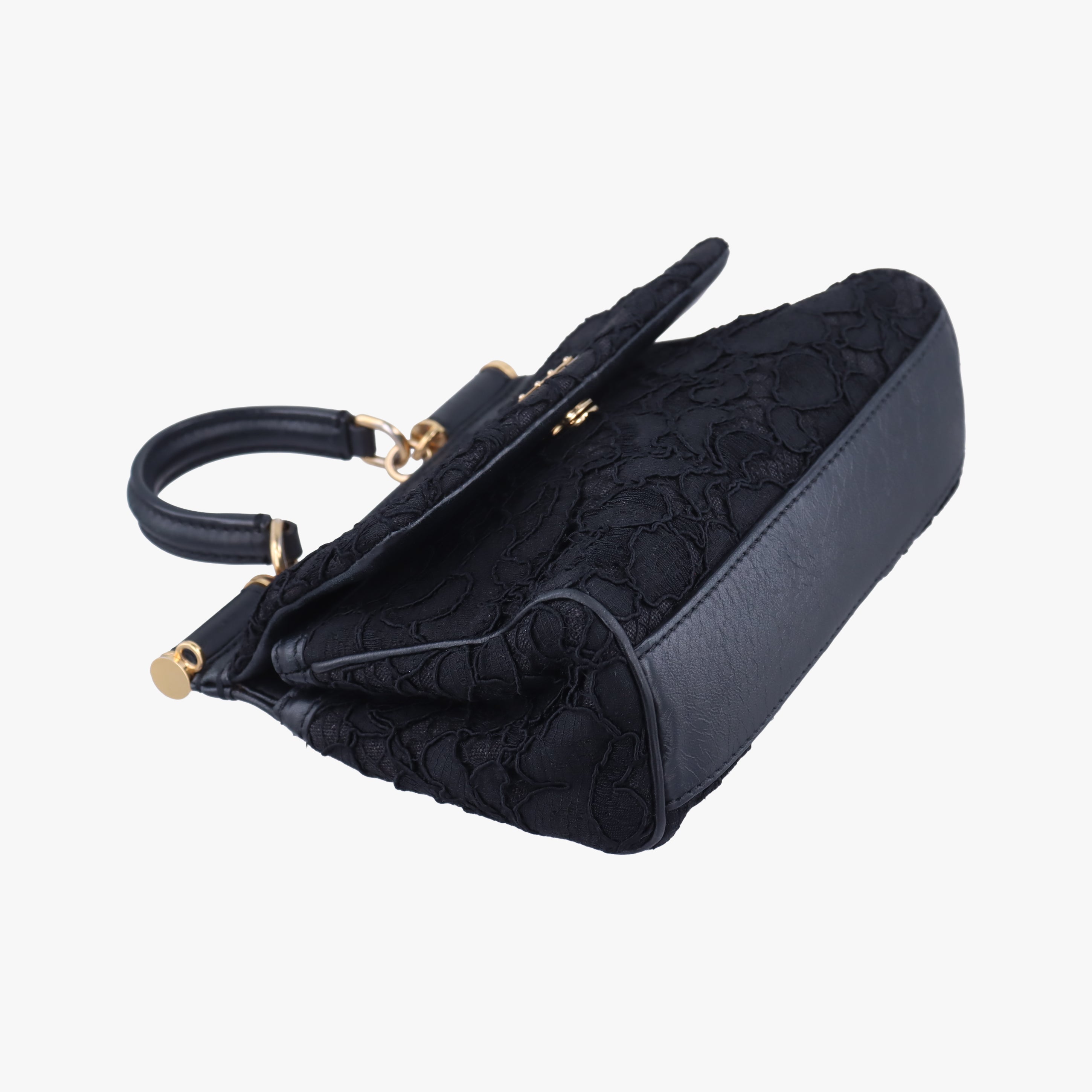 Pre-owned Dolce & Gabbana SICILY Black Leather  shoulderbag | stylenewstar