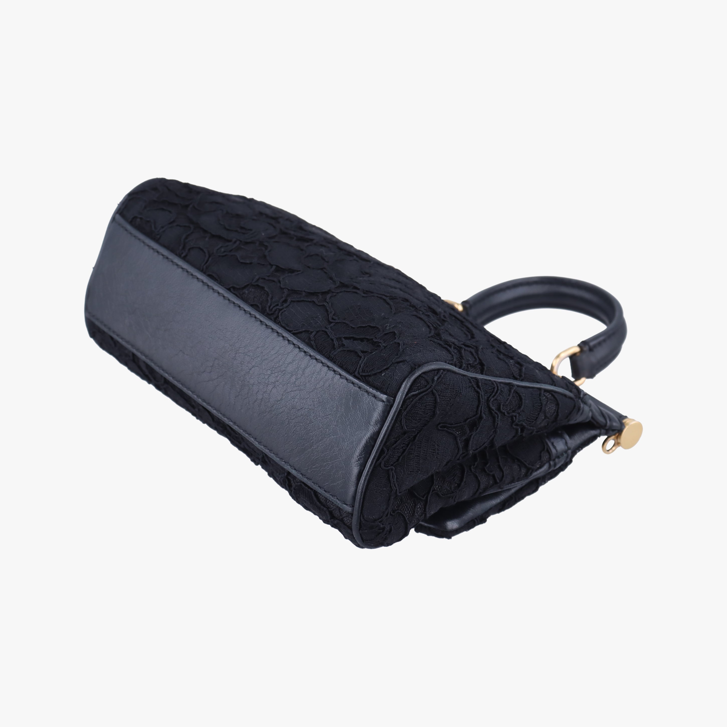 Pre-owned Dolce & Gabbana SICILY Black Leather  shoulderbag | stylenewstar