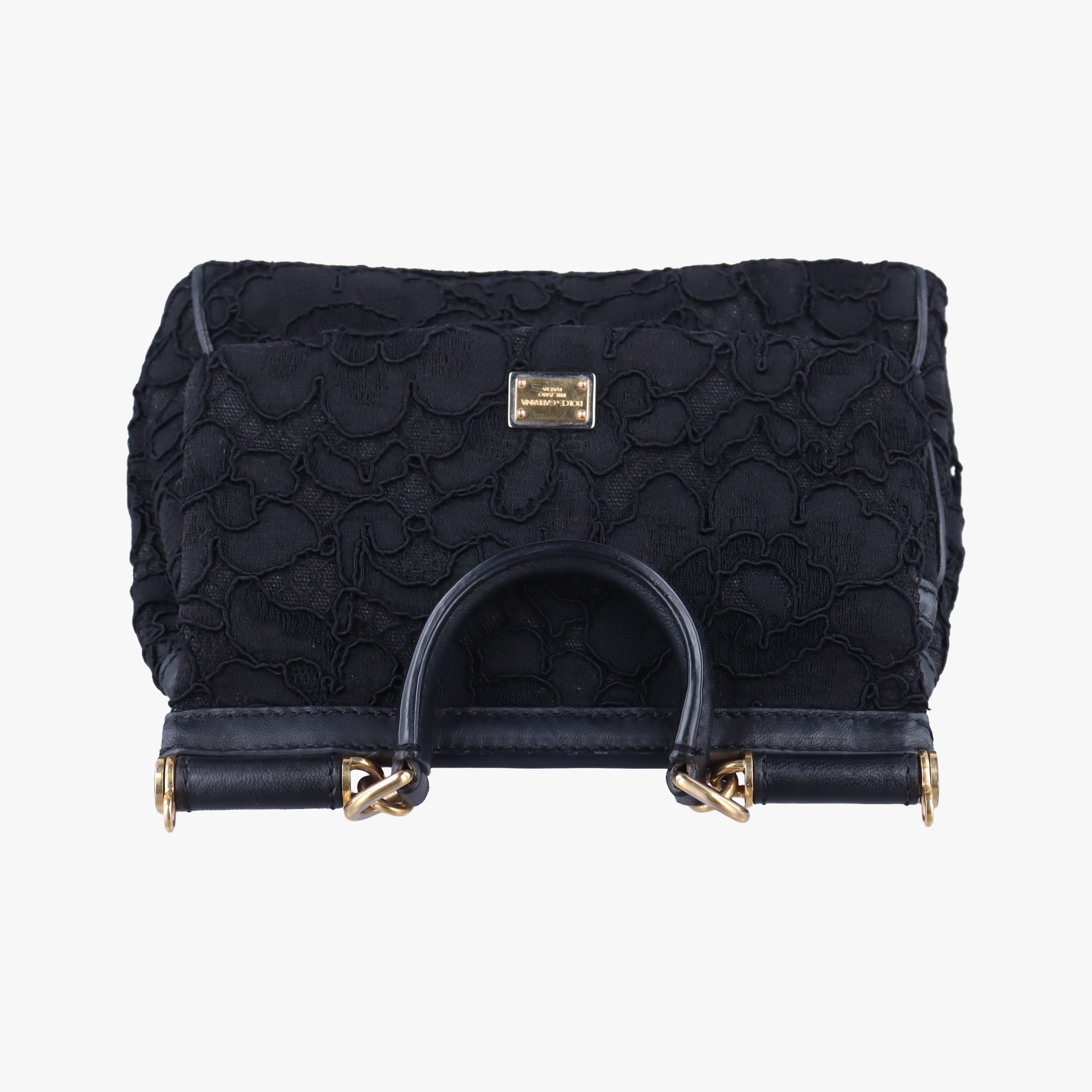 Pre-owned Dolce & Gabbana SICILY Black Leather  shoulderbag | stylenewstar