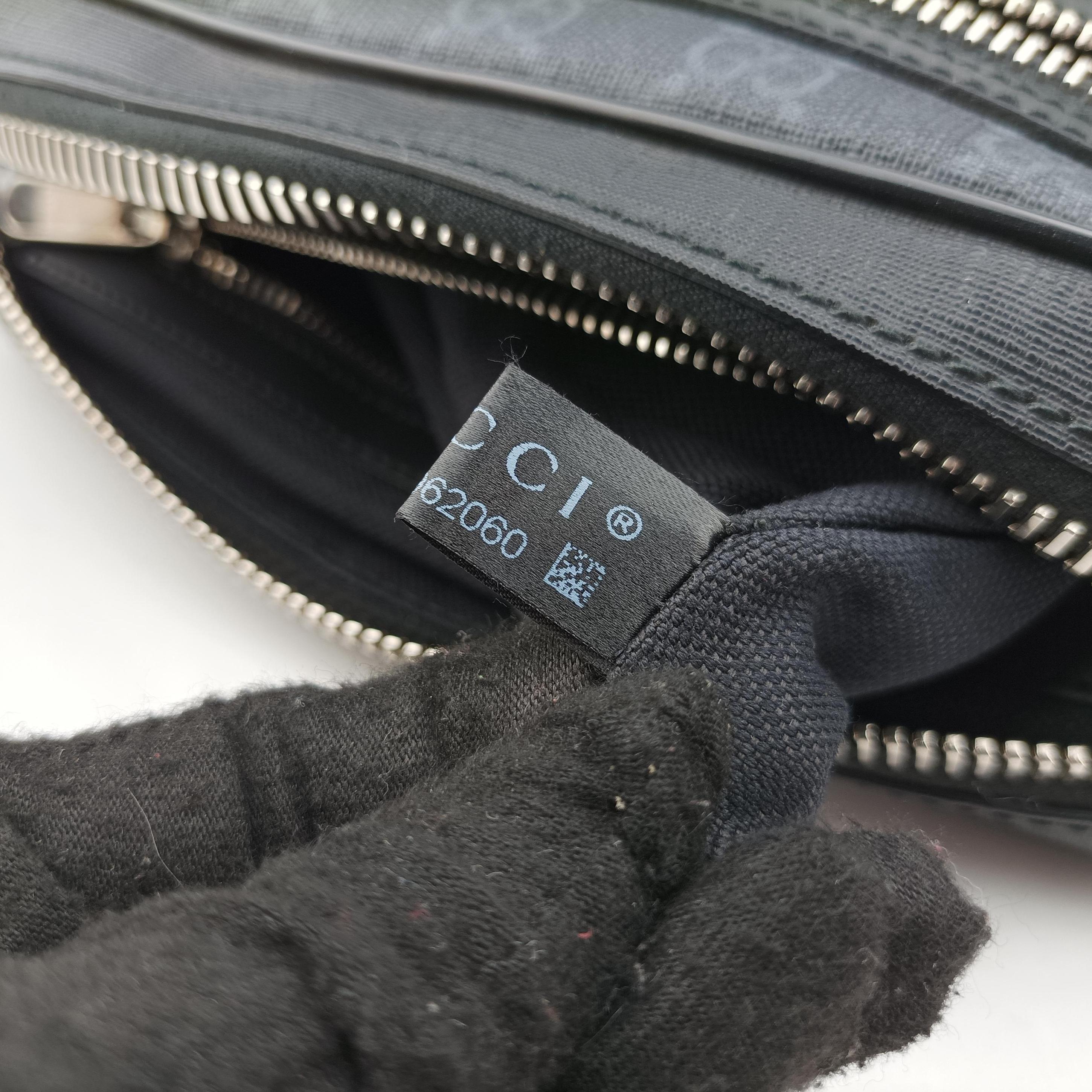 Vintage Gucci GG Supreme Navy x Black PVC coated canvas 474298 bum bag/waist bag | stylenewstar