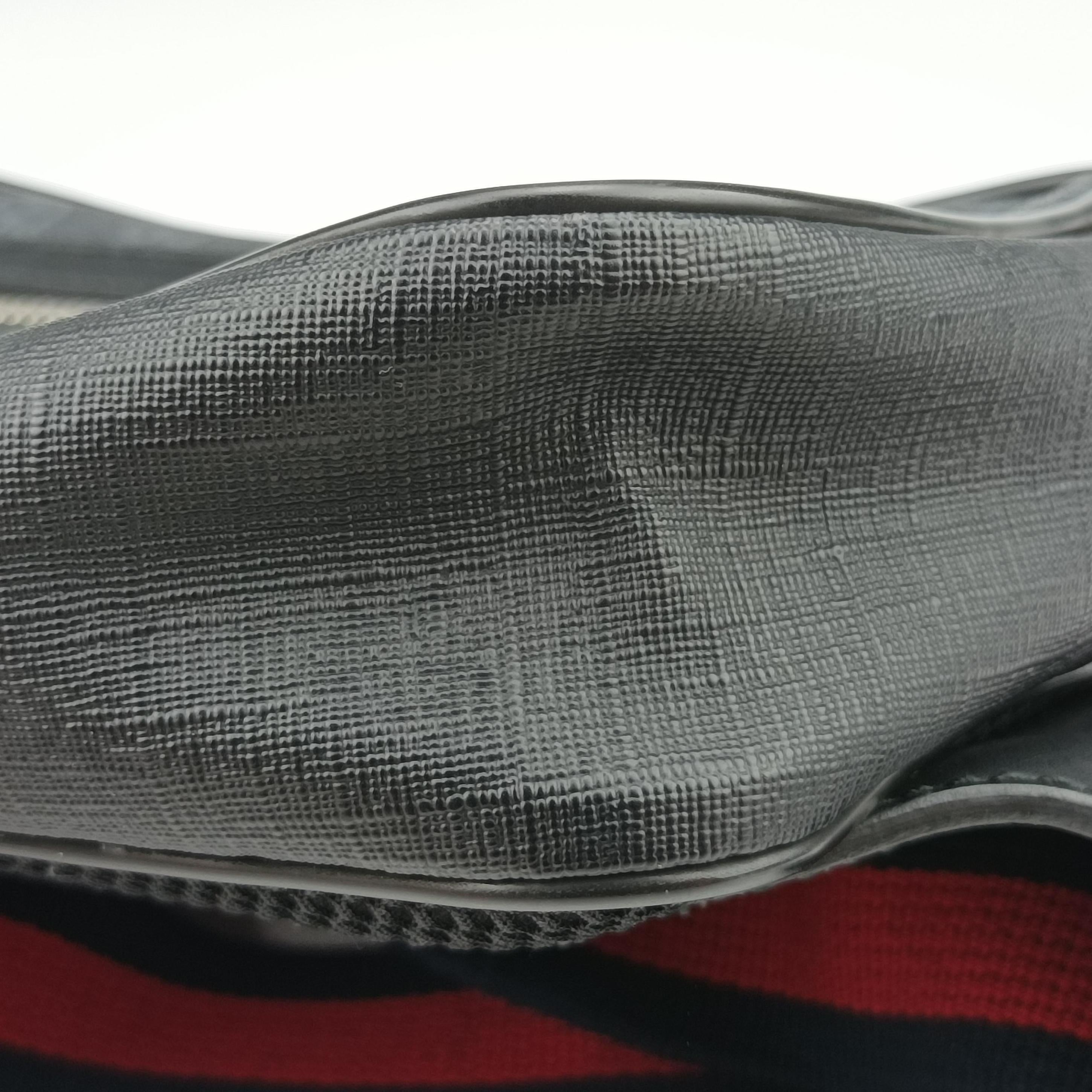 Vintage Gucci GG Supreme Navy x Black PVC coated canvas 474298 bum bag/waist bag | stylenewstar