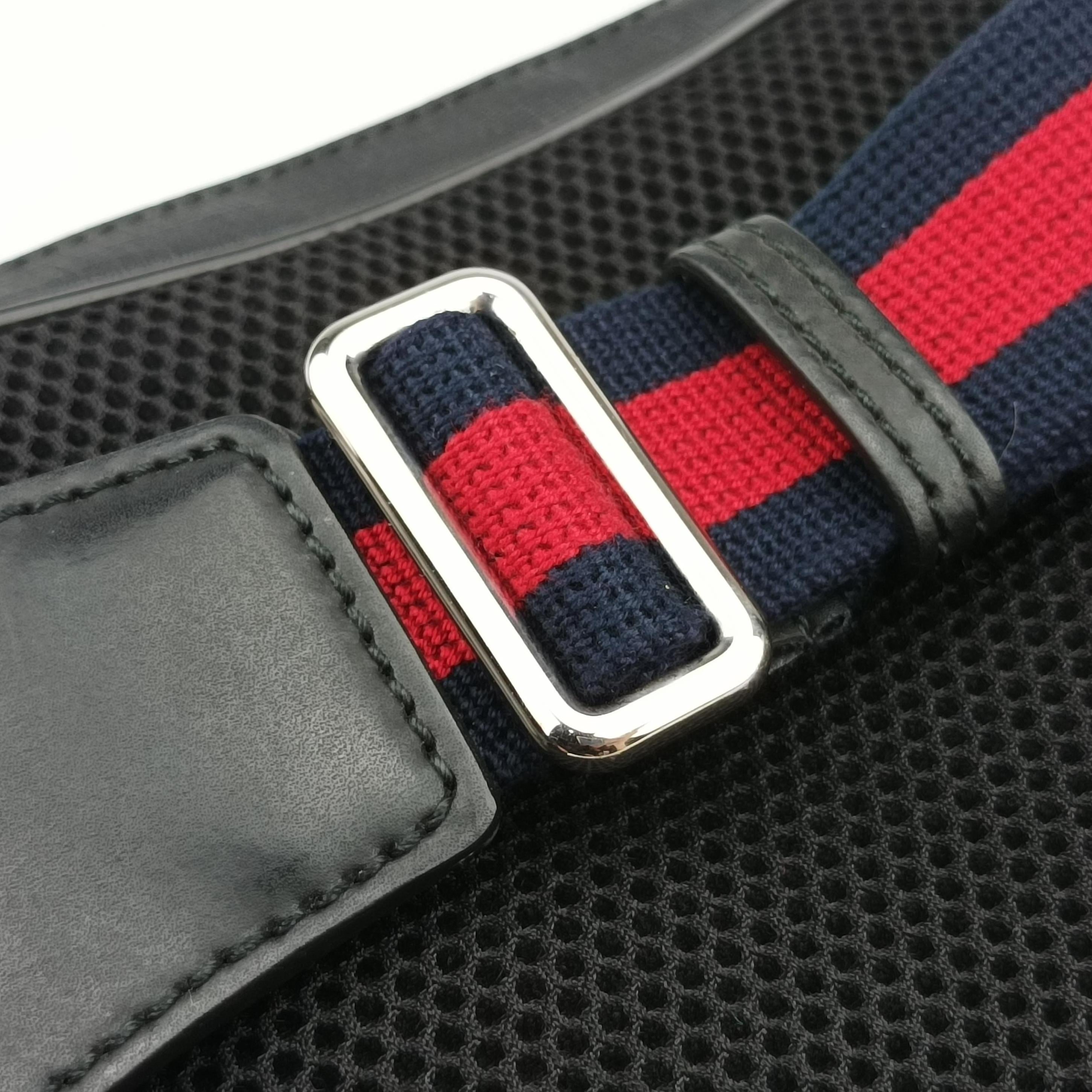 Vintage Gucci GG Supreme Navy x Black PVC coated canvas 474298 bum bag/waist bag | stylenewstar