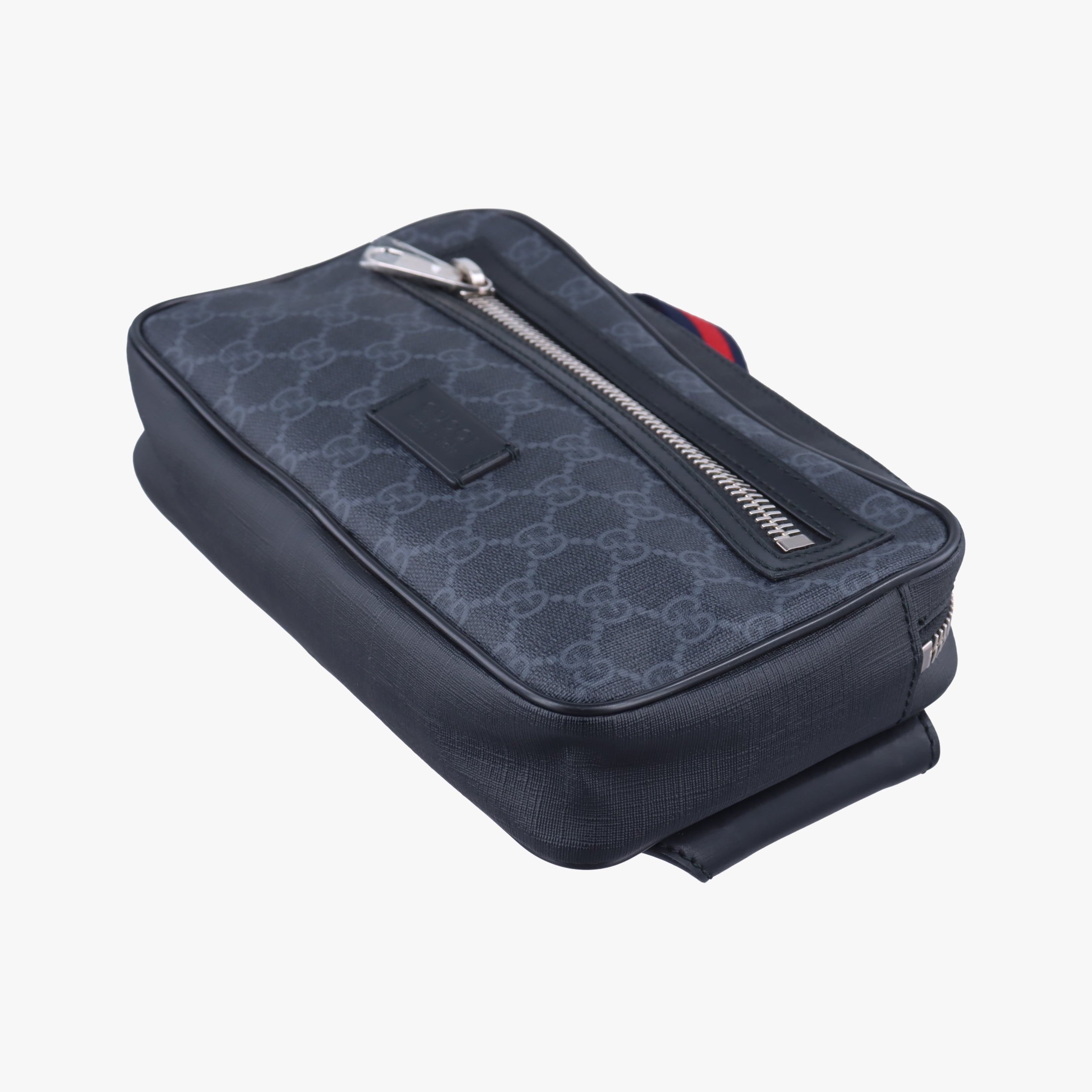 Vintage Gucci GG Supreme Navy x Black PVC coated canvas 474298 bum bag/waist bag | stylenewstar