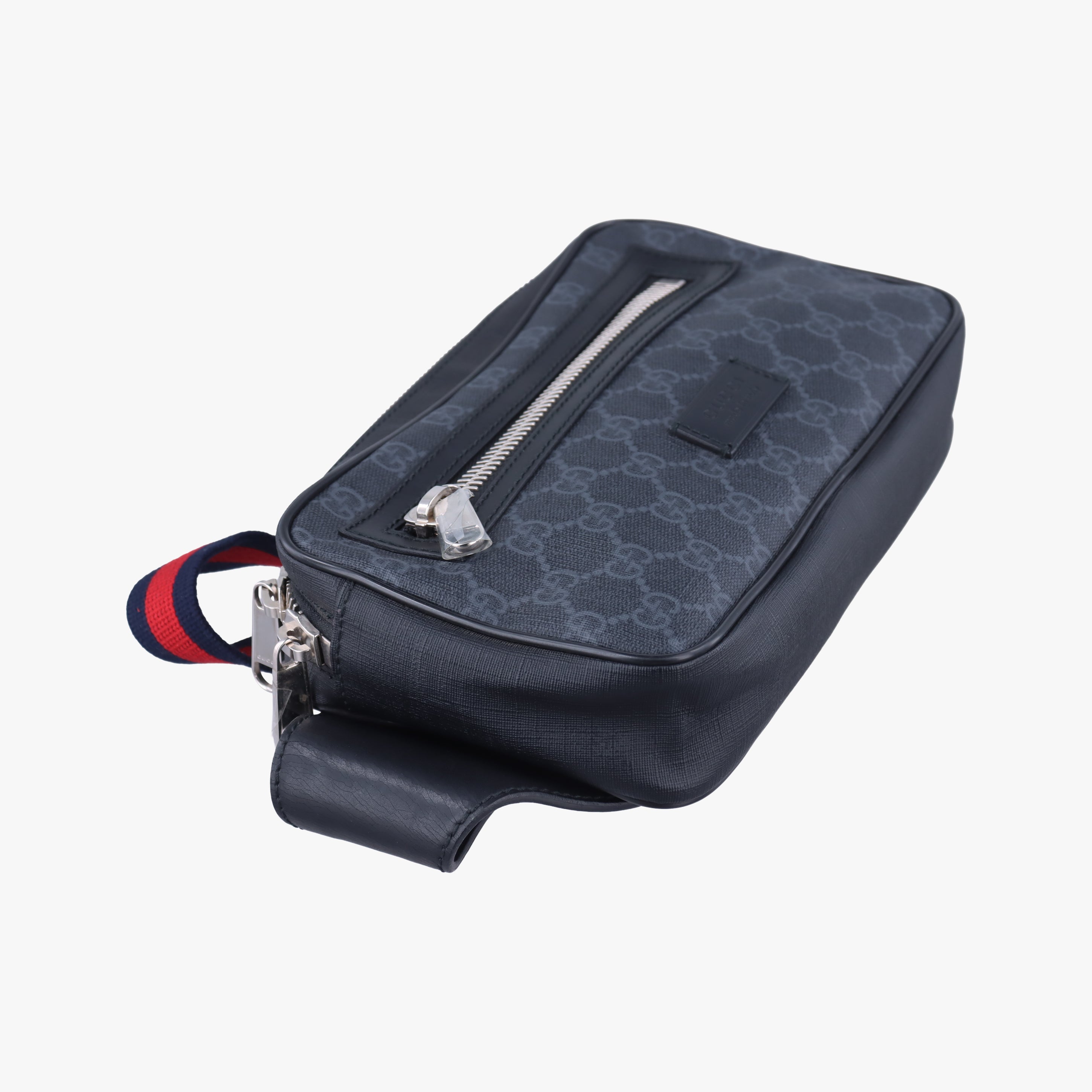 Vintage Gucci GG Supreme Navy x Black PVC coated canvas 474298 bum bag/waist bag | stylenewstar