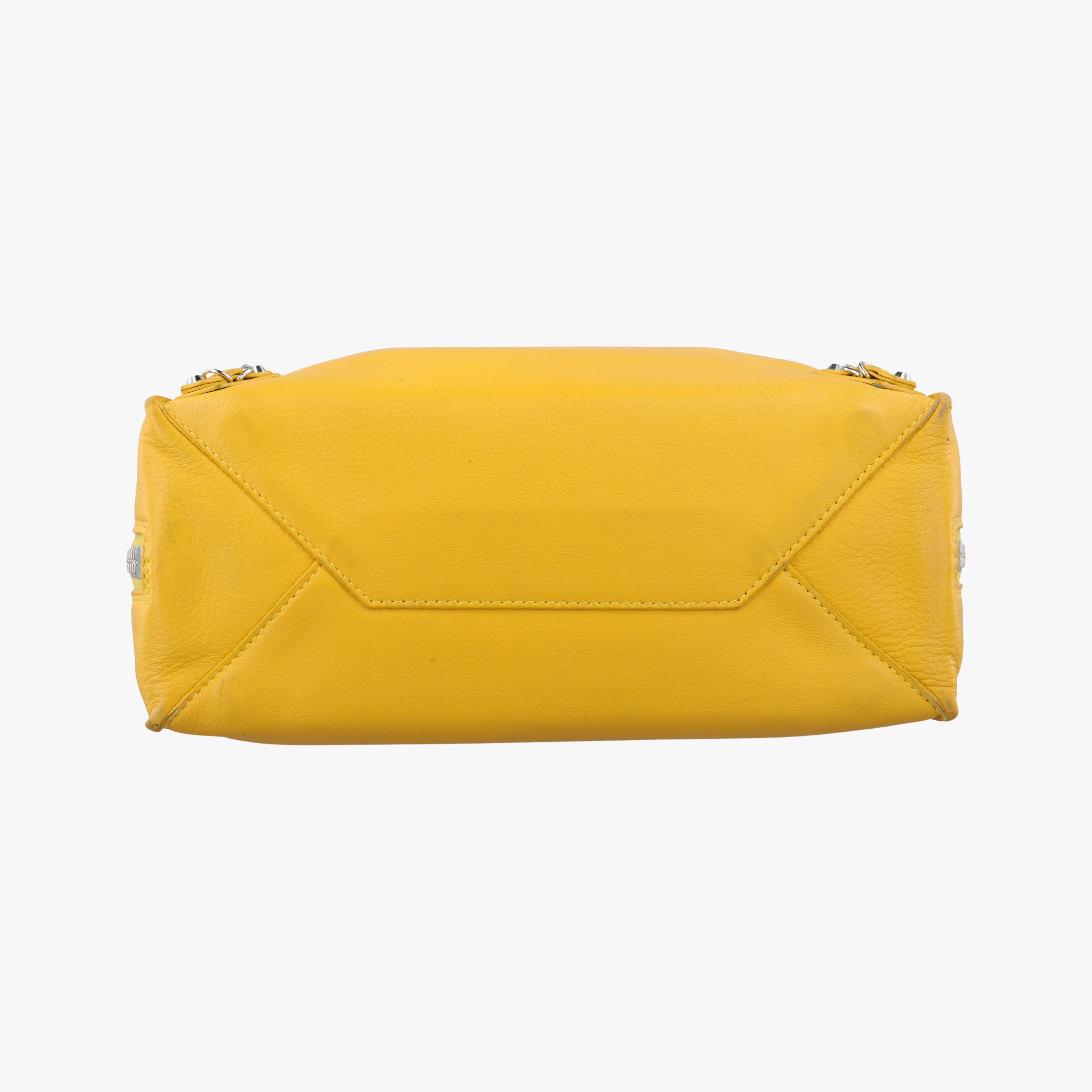 Pre-owned Balenciaga Paper A6 Zip Around Yellow Leather 370926 shoulderbag | stylenewstar
