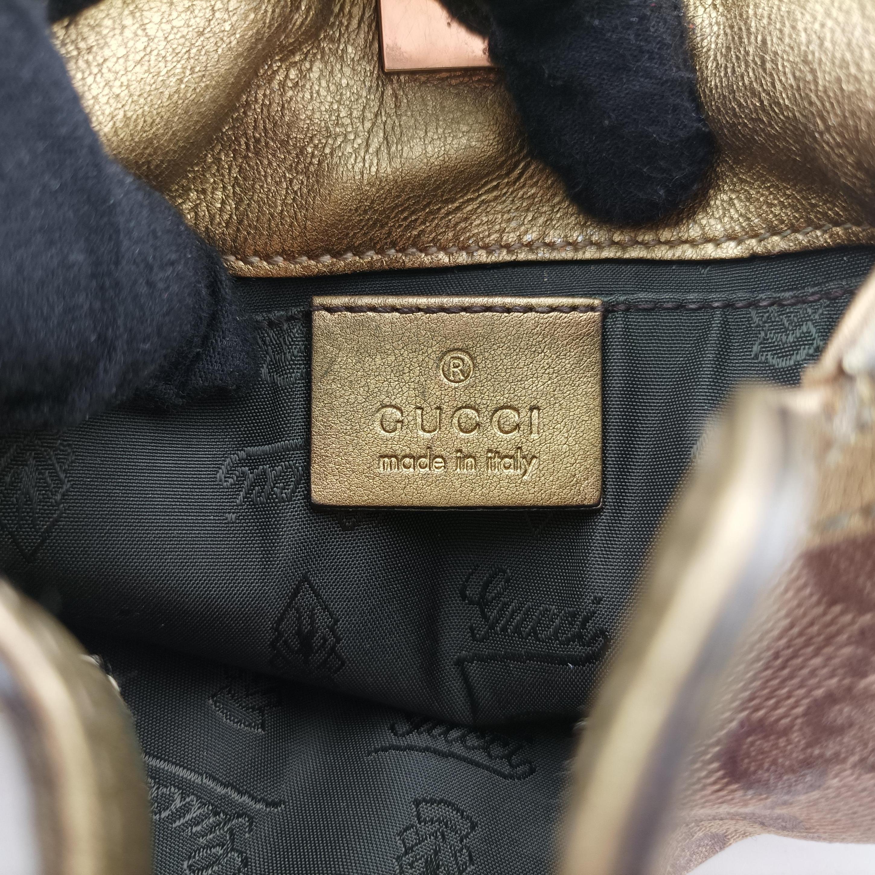Secondhand Gucci Indy Mini Top Handle Brown×golden Canvas 198339 shoulderbag | stylenewstar