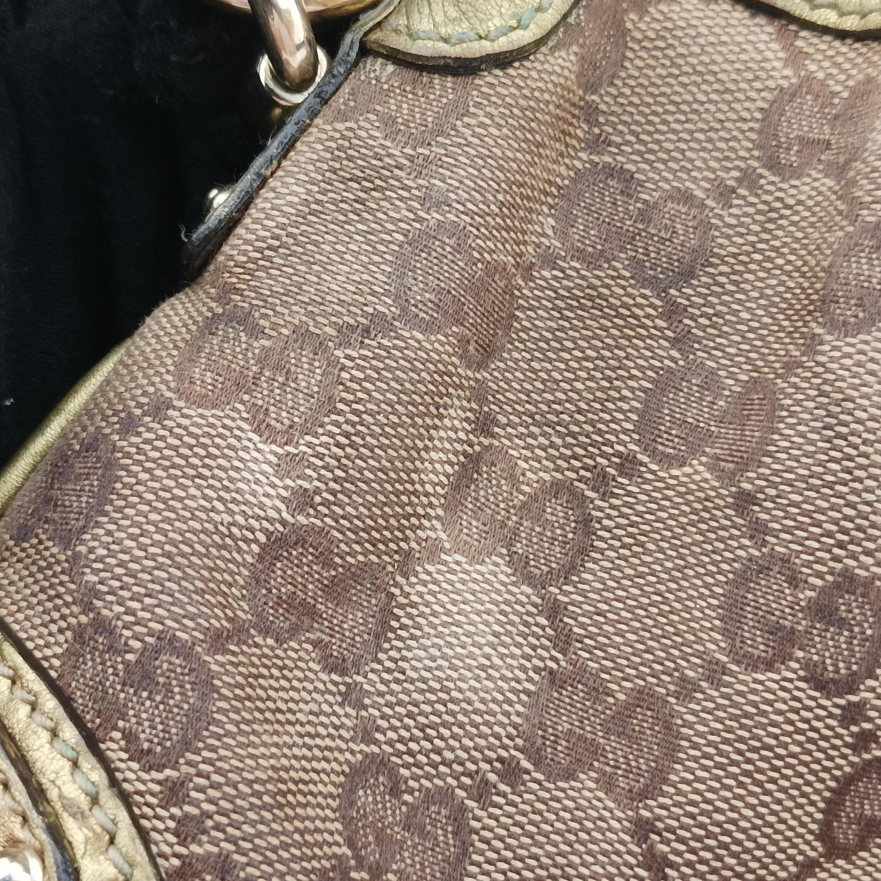 Secondhand Gucci Indy Mini Top Handle Brown×golden Canvas 198339 shoulderbag | stylenewstar