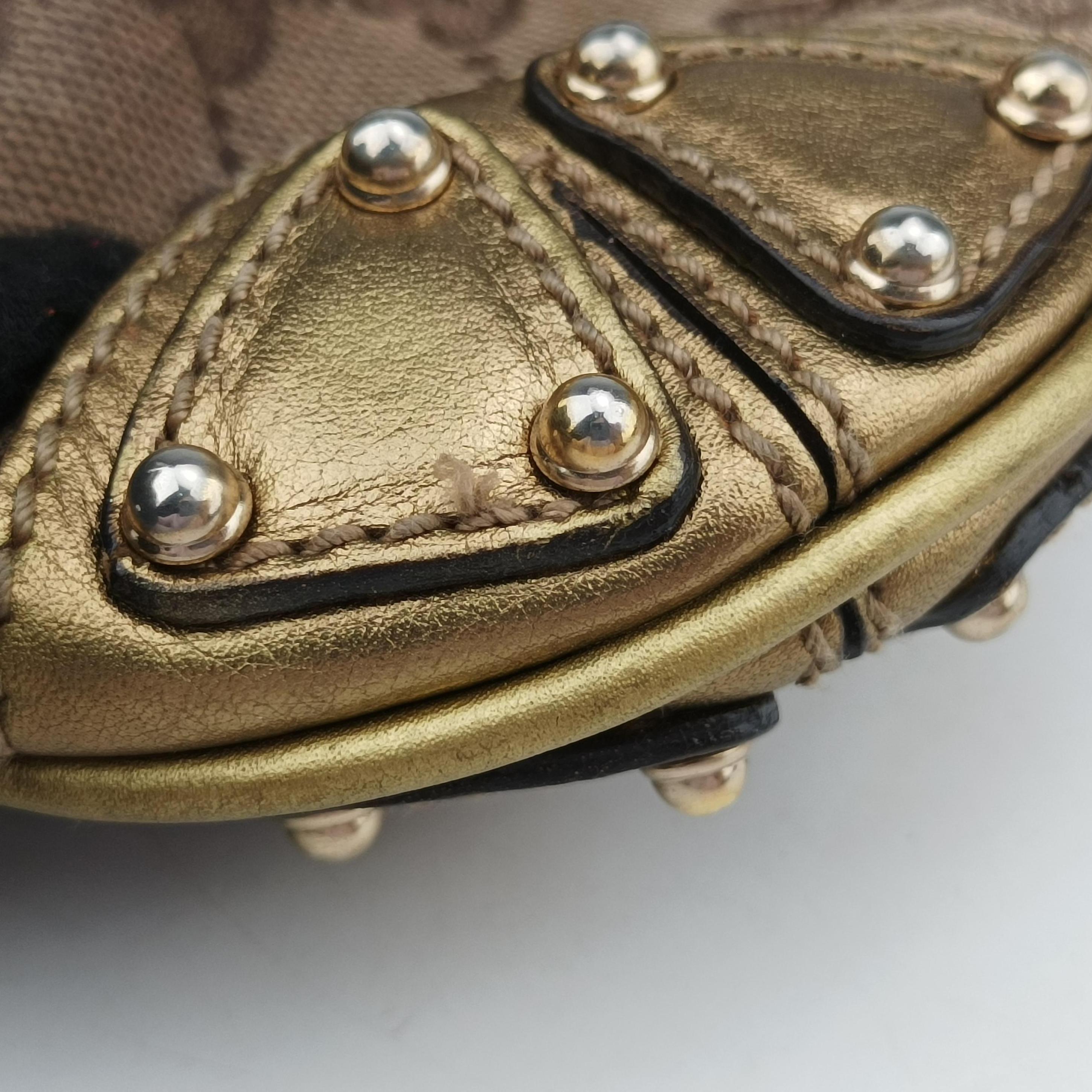 Secondhand Gucci Indy Mini Top Handle Brown×golden Canvas 198339 shoulderbag | stylenewstar