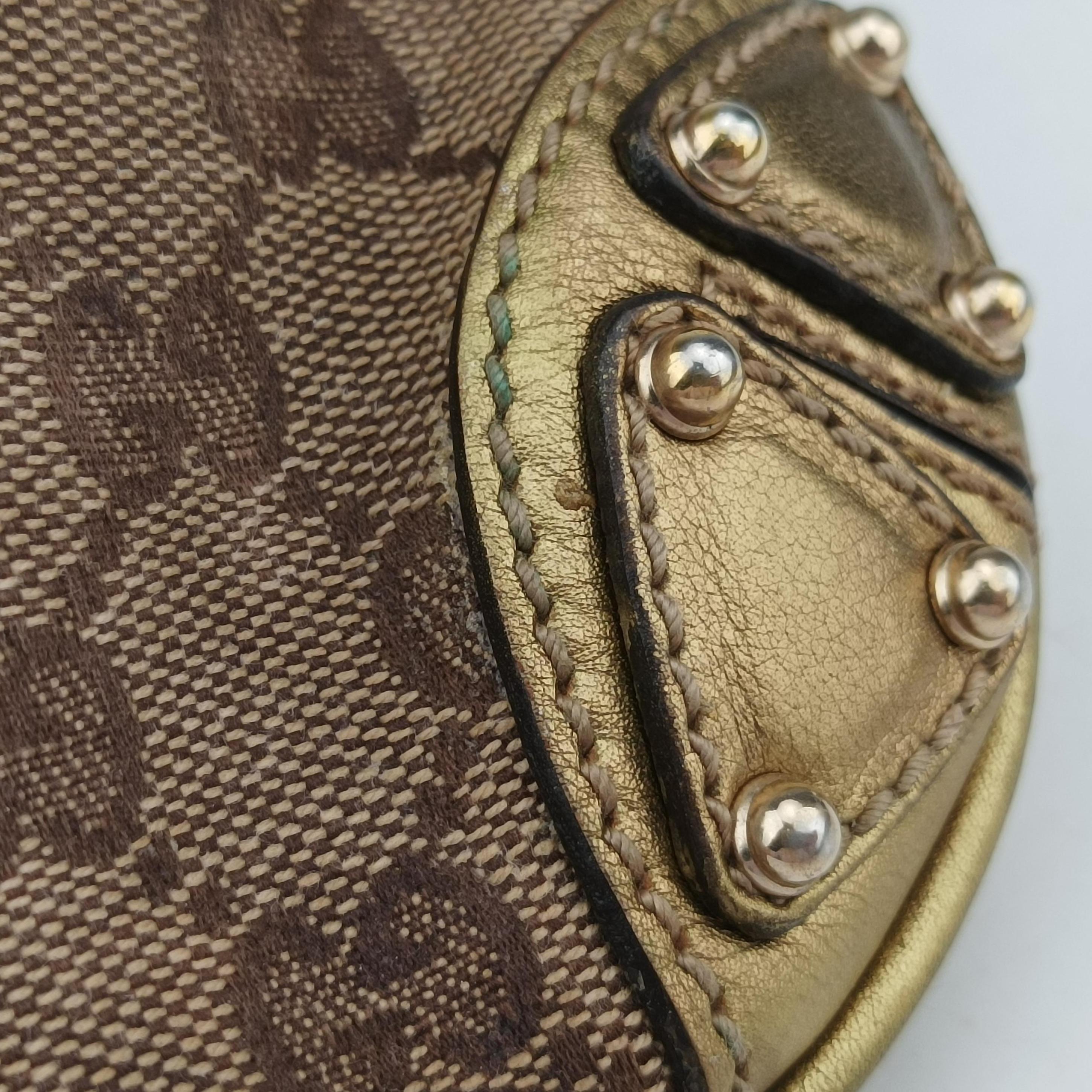 Secondhand Gucci Indy Mini Top Handle Brown×golden Canvas 198339 shoulderbag | stylenewstar