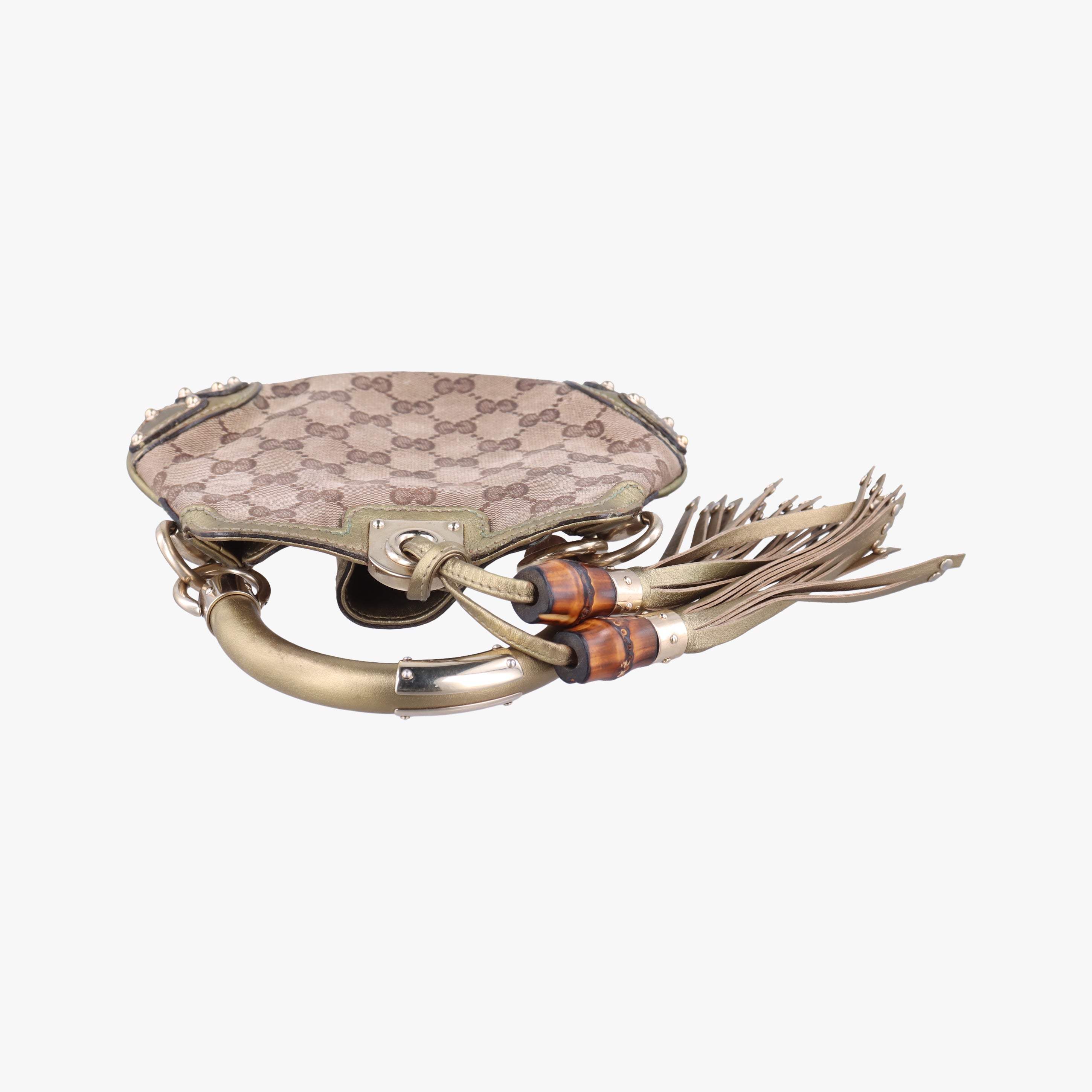 Secondhand Gucci Indy Mini Top Handle Brown×golden Canvas 198339 shoulderbag | stylenewstar