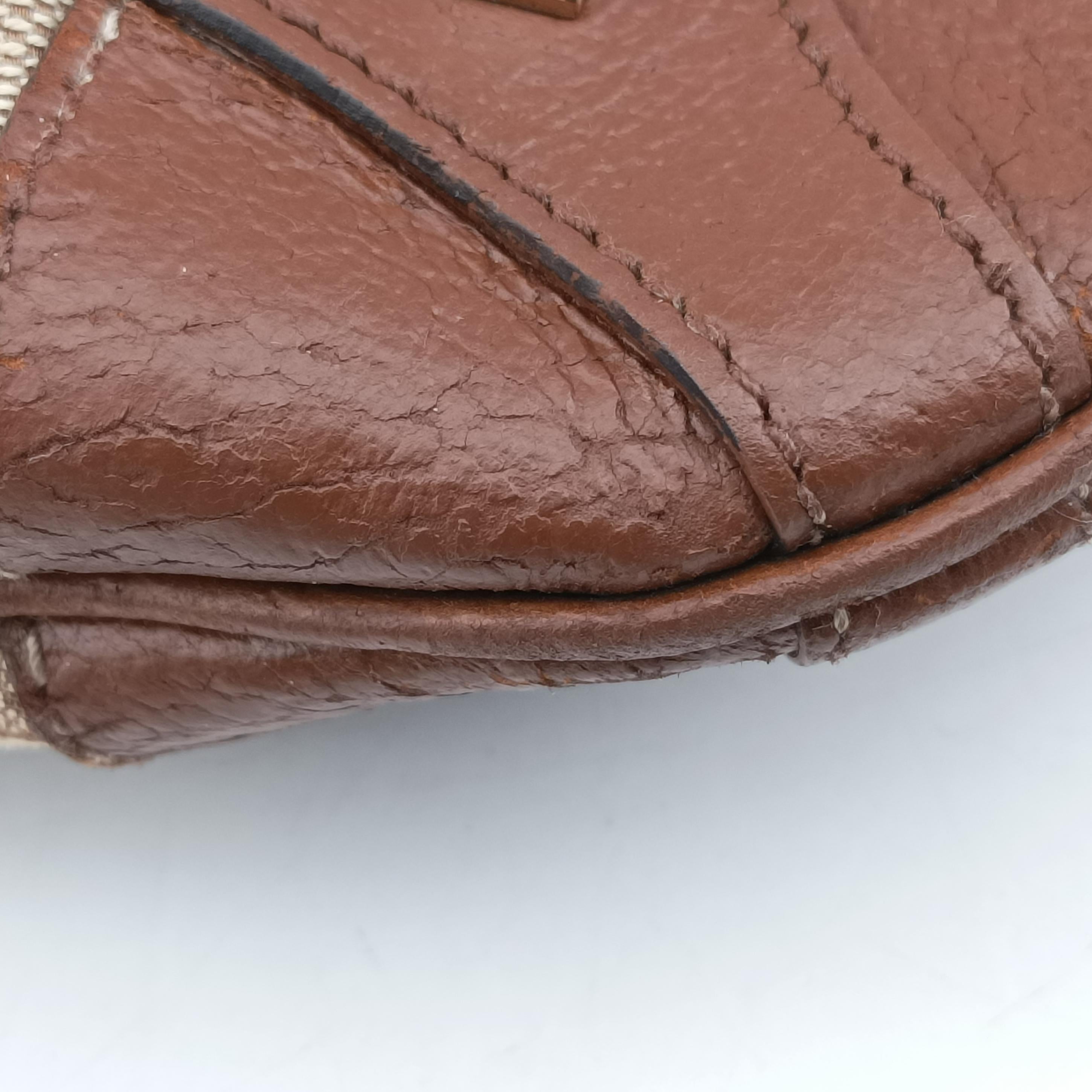 Pre-owned Gucci New Jackie Beige x Brown canvas×leather 120888 handbag | stylenewstar