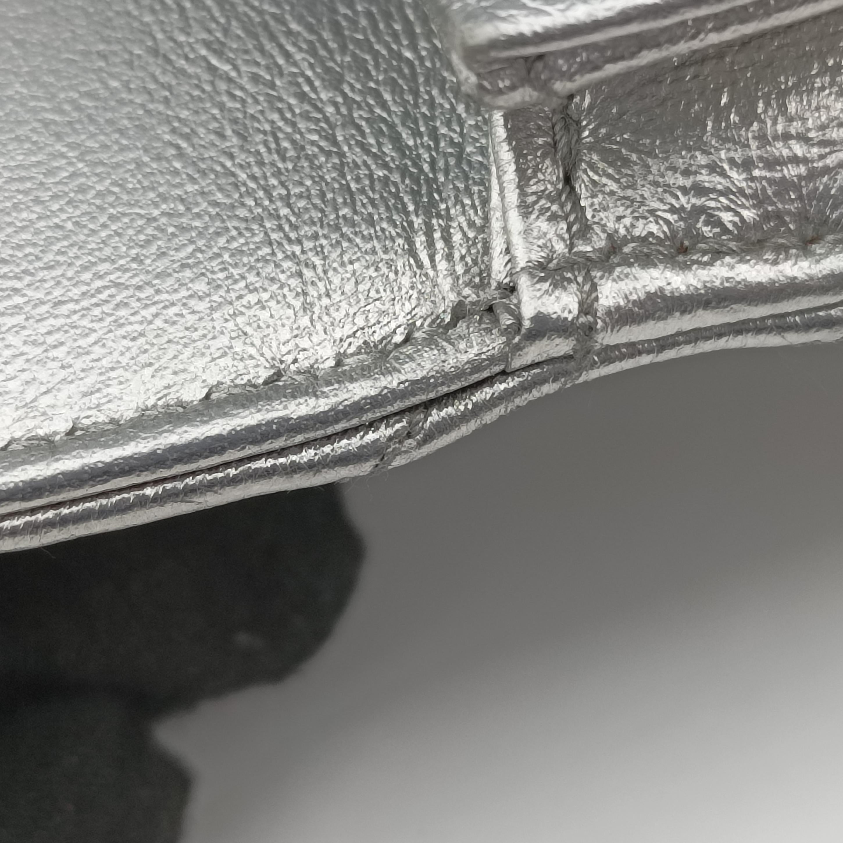 Pre-owned Prada Cahier Silver Leather  shoulderbag | stylenewstar