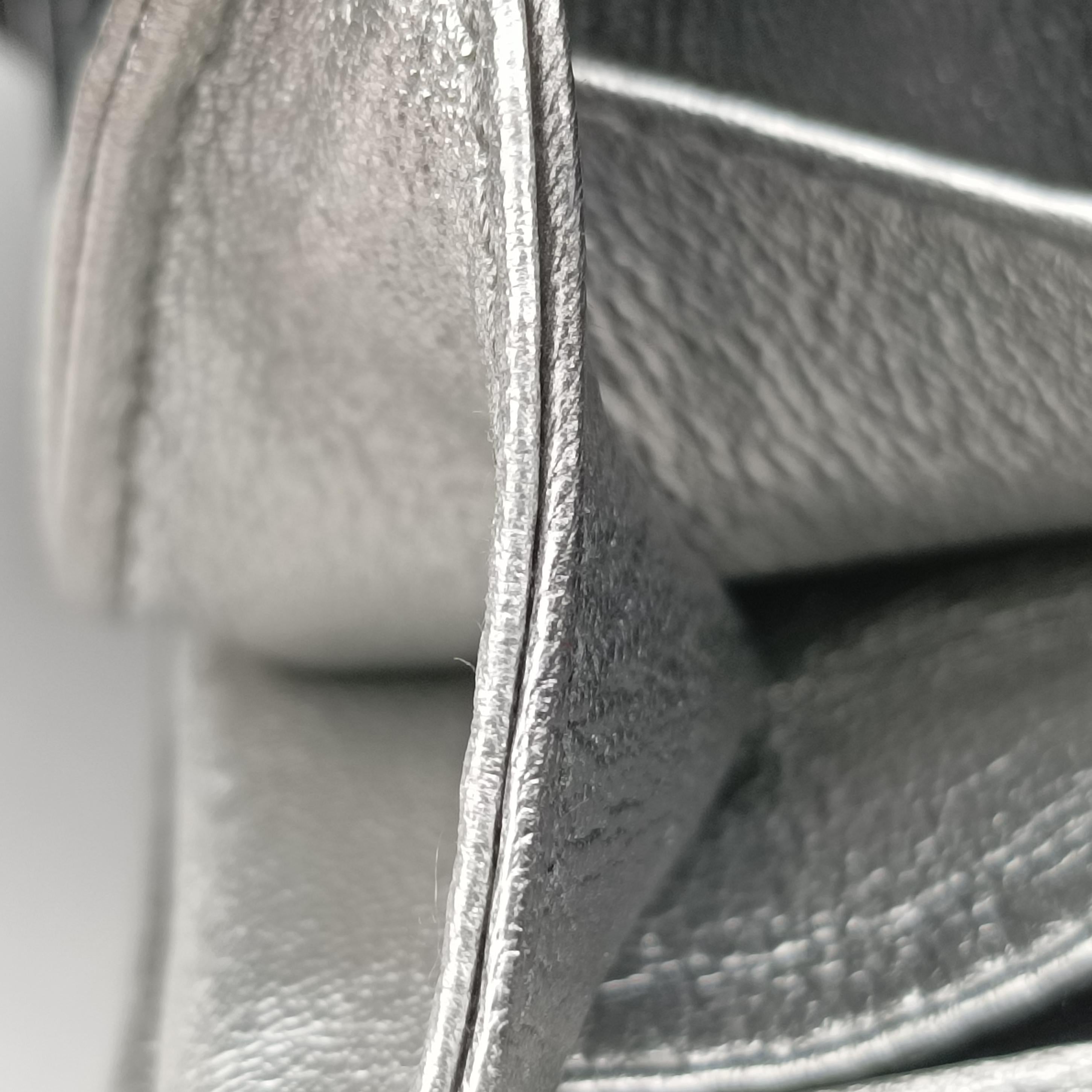 Pre-owned Prada Cahier Silver Leather  shoulderbag | stylenewstar