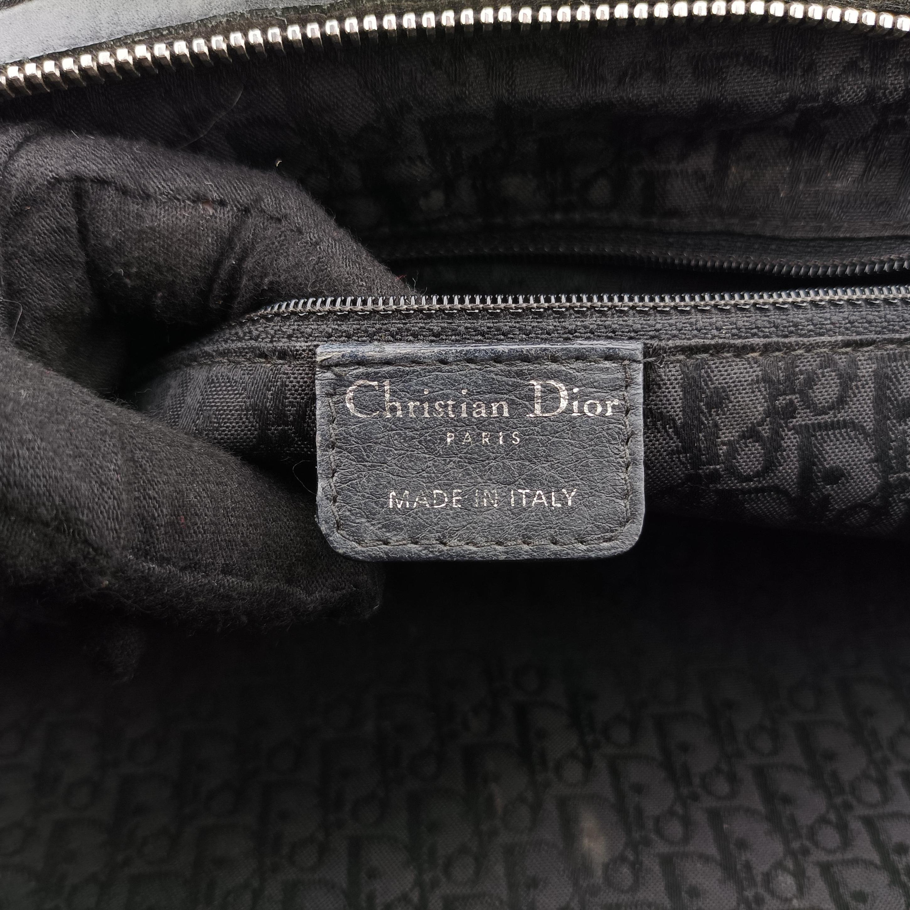 Pre-owned Christian Dior Detective Frame Black Leather  handbag | stylenewstar