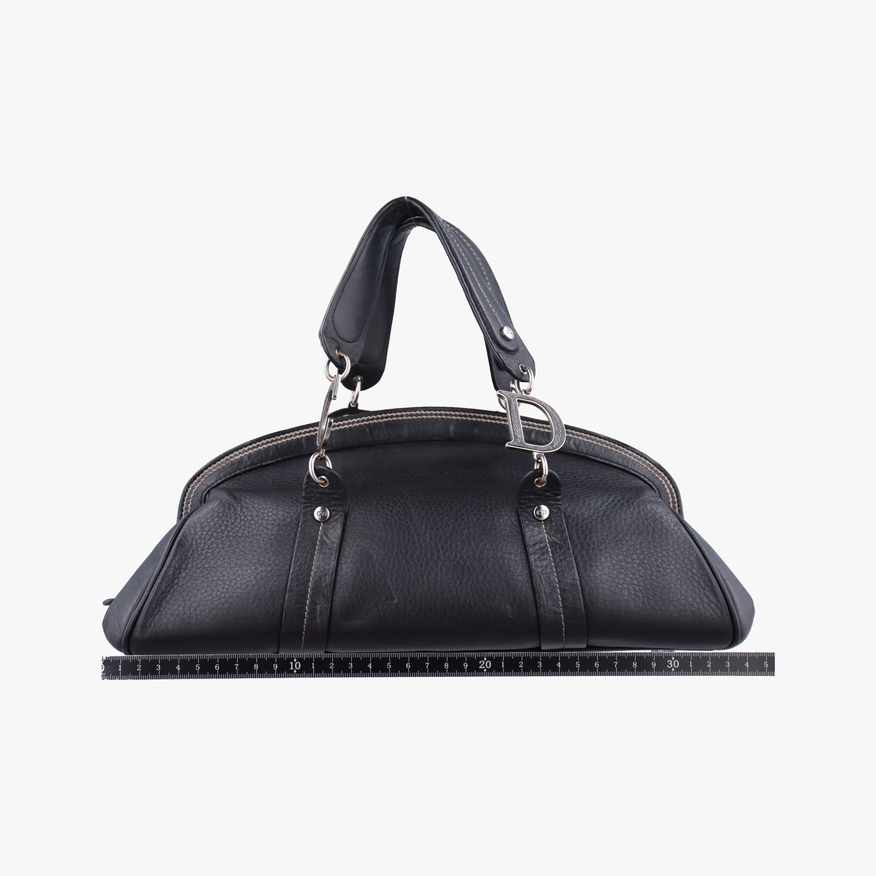Pre-owned Christian Dior Detective Frame Black Leather  handbag | stylenewstar