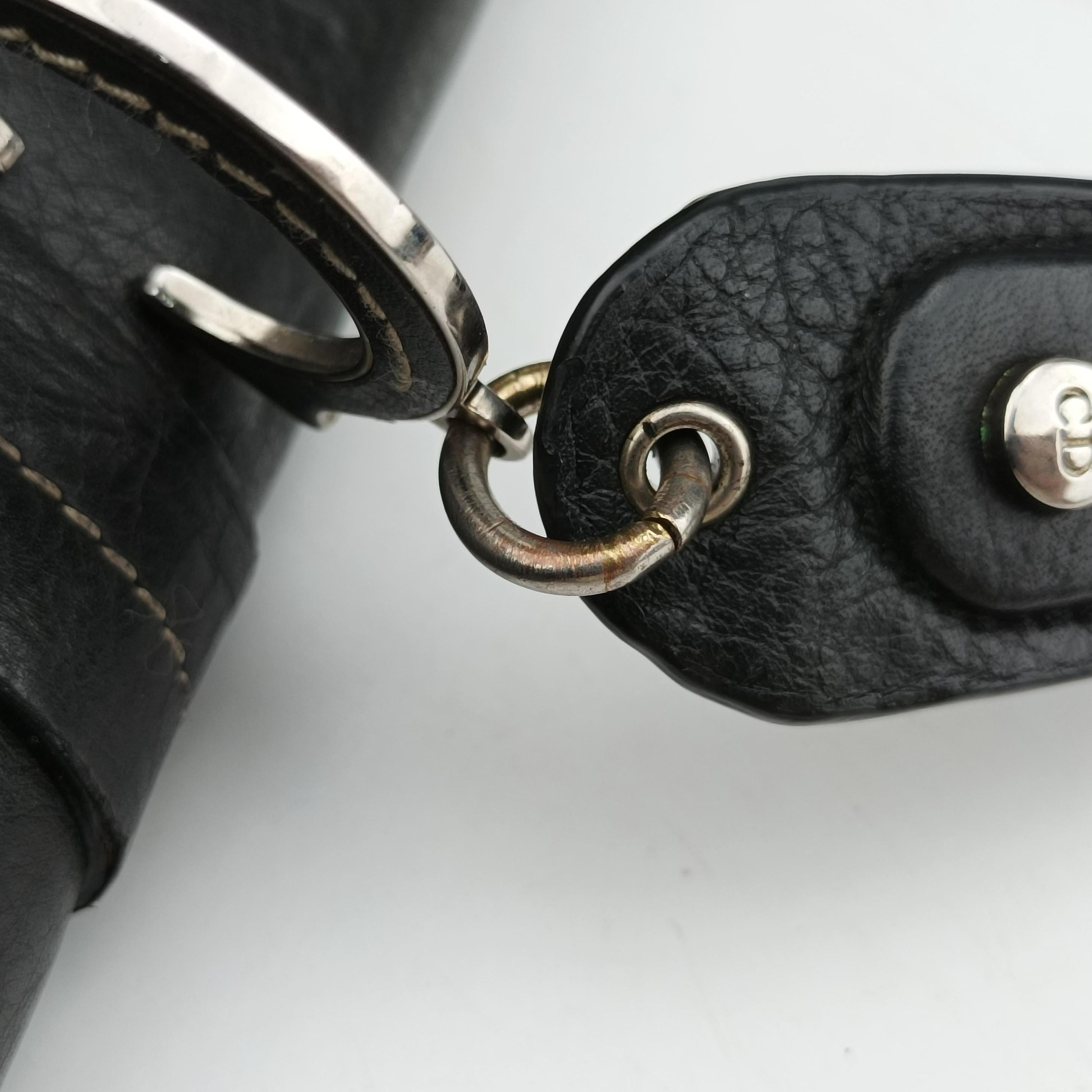 Pre-owned Christian Dior Detective Frame Black Leather  handbag | stylenewstar