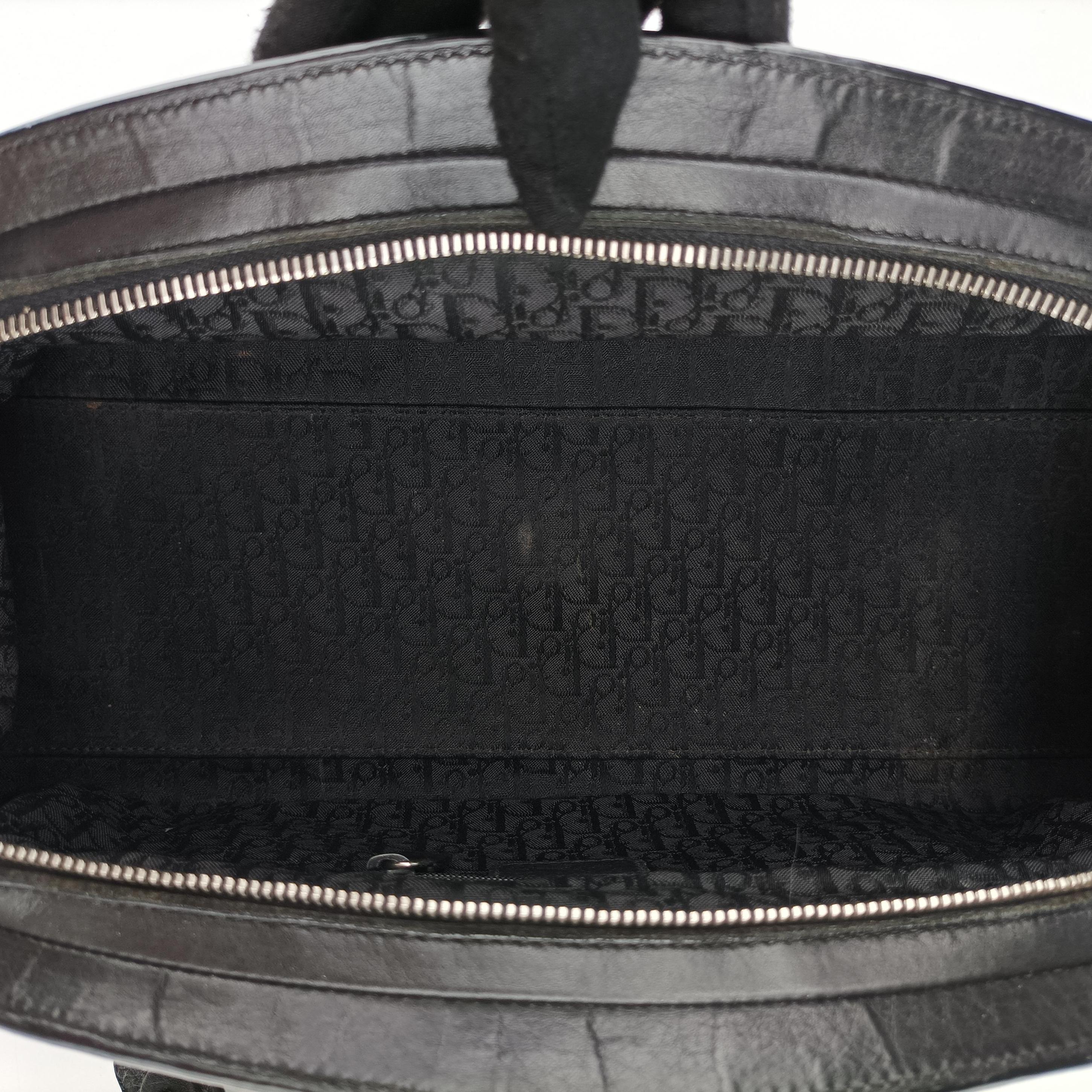 Pre-owned Christian Dior Detective Frame Black Leather  handbag | stylenewstar
