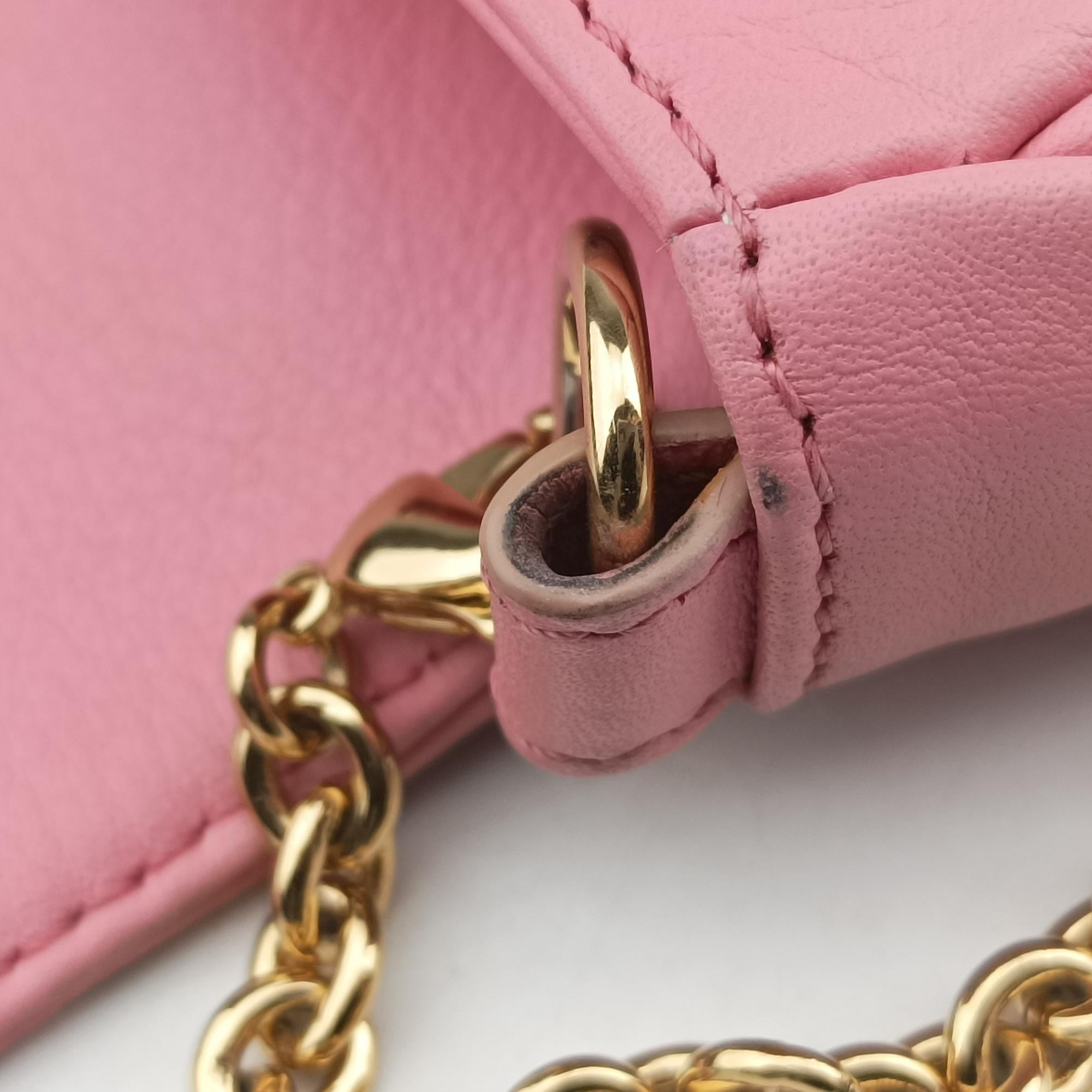 Pre-owned Fendi Fendista Pochette Pink Leather 8M0276 shoulderbag | stylenewstar