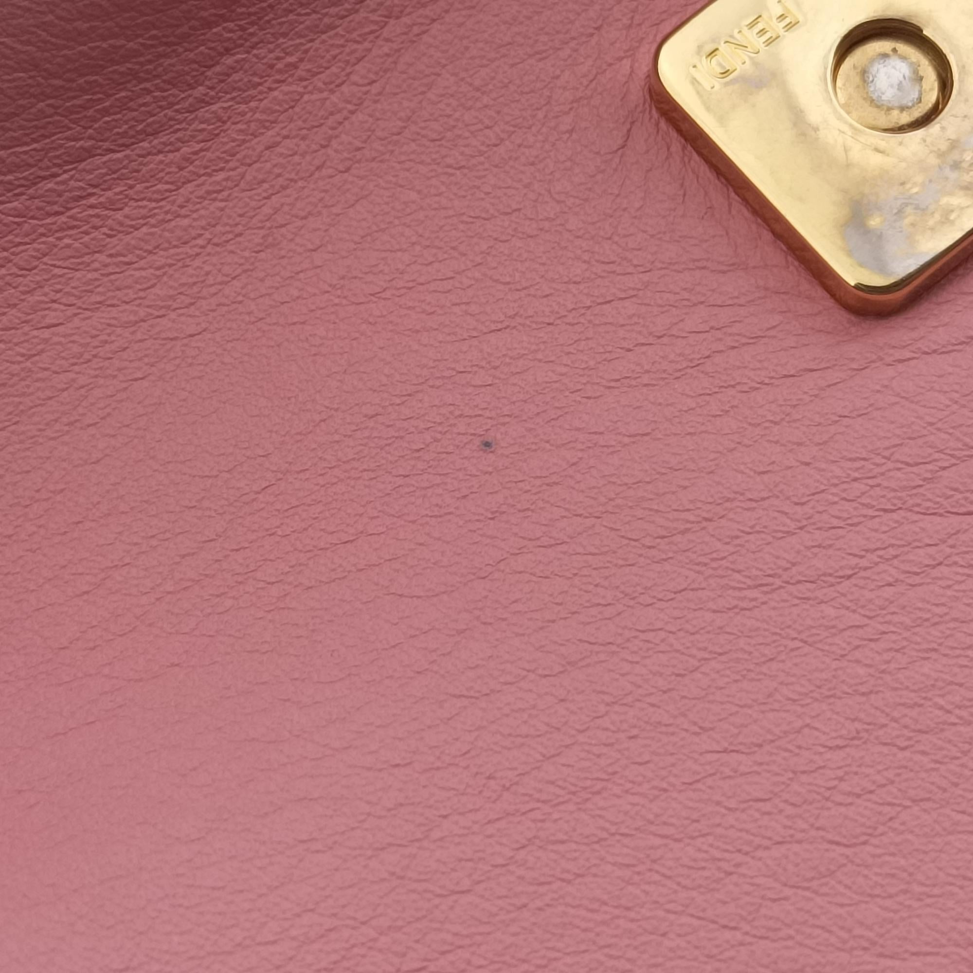 Pre-owned Fendi Fendista Pochette Pink Leather 8M0276 shoulderbag | stylenewstar