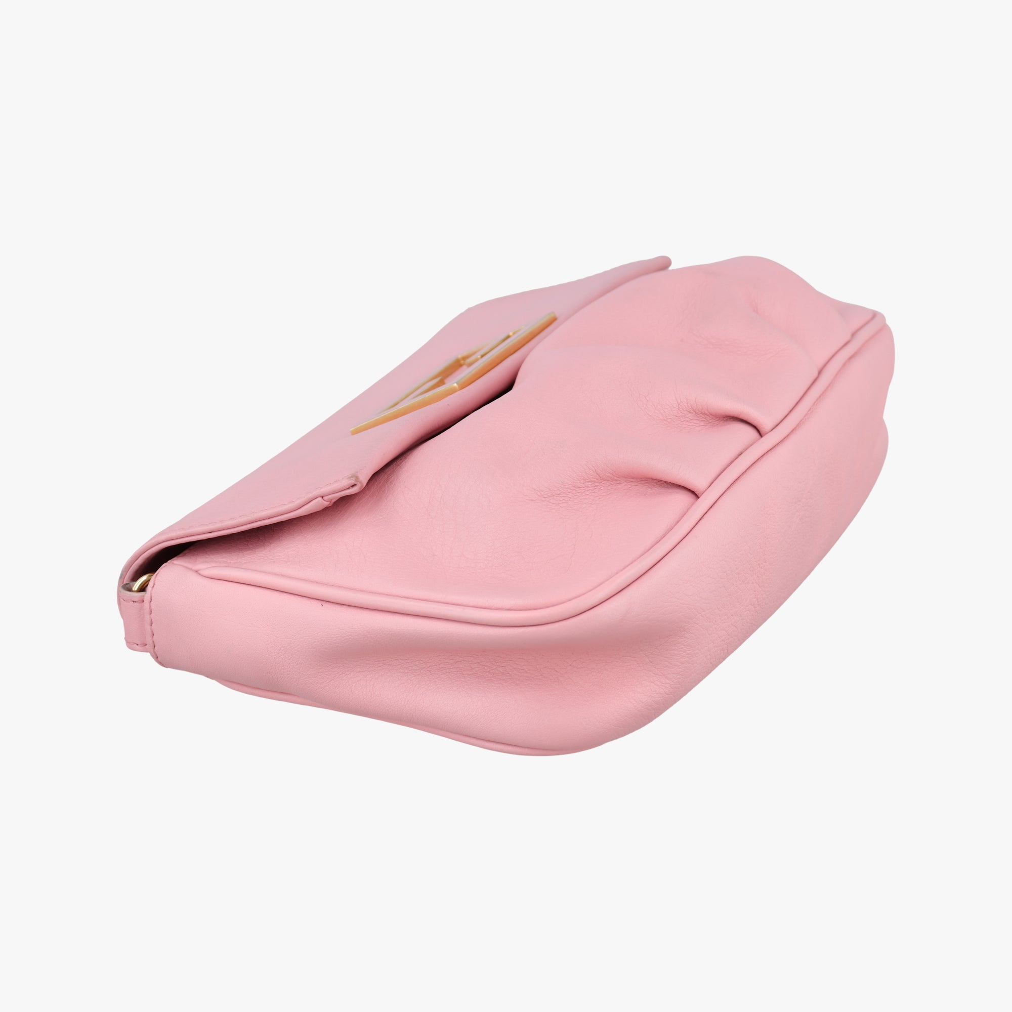 Pre-owned Fendi Fendista Pochette Pink Leather 8M0276 shoulderbag | stylenewstar