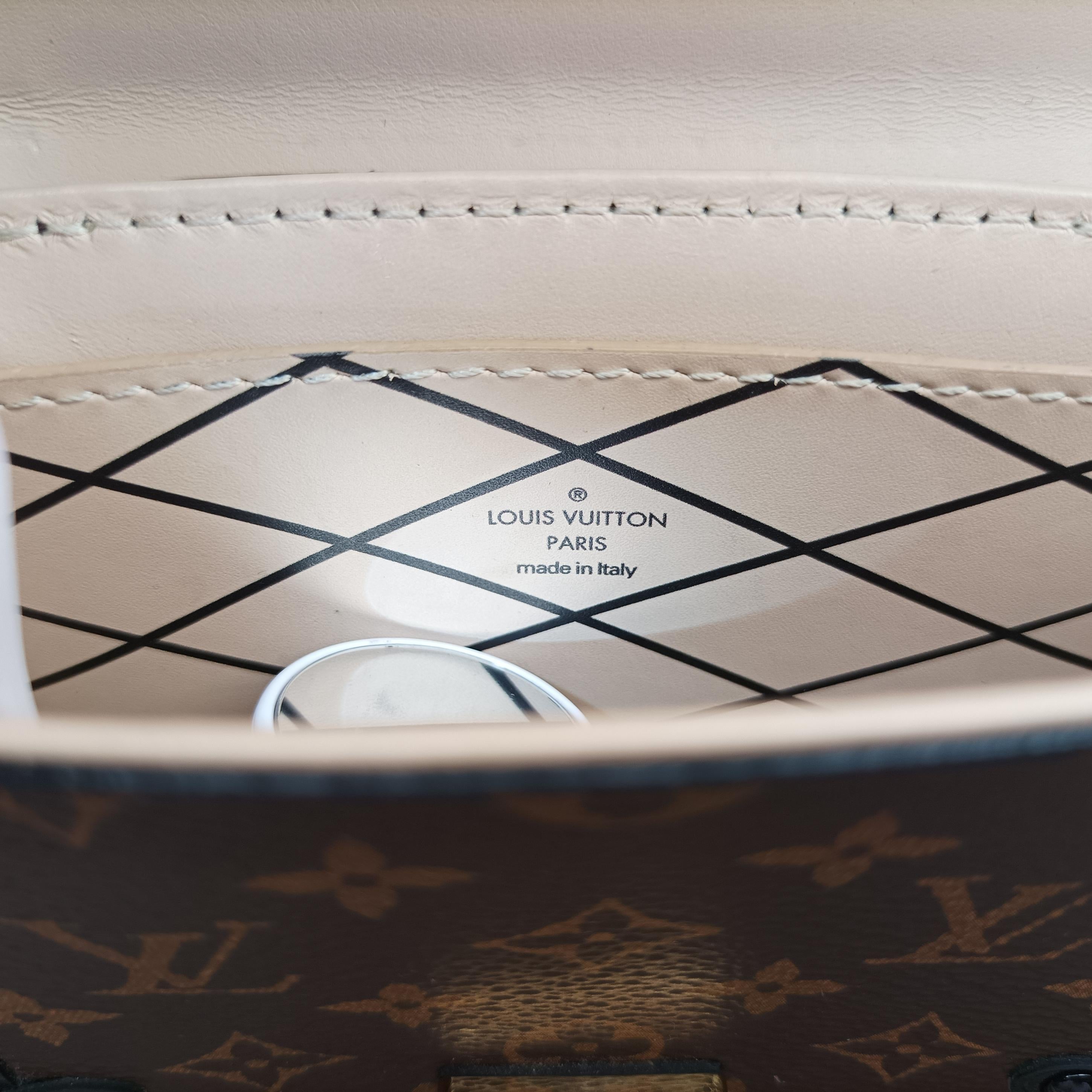 Pre-owned Louis Vuitton Vertical Trunk Pochette Brown×Black Monogram Canvas M63913 shoulderbag | stylenewstar