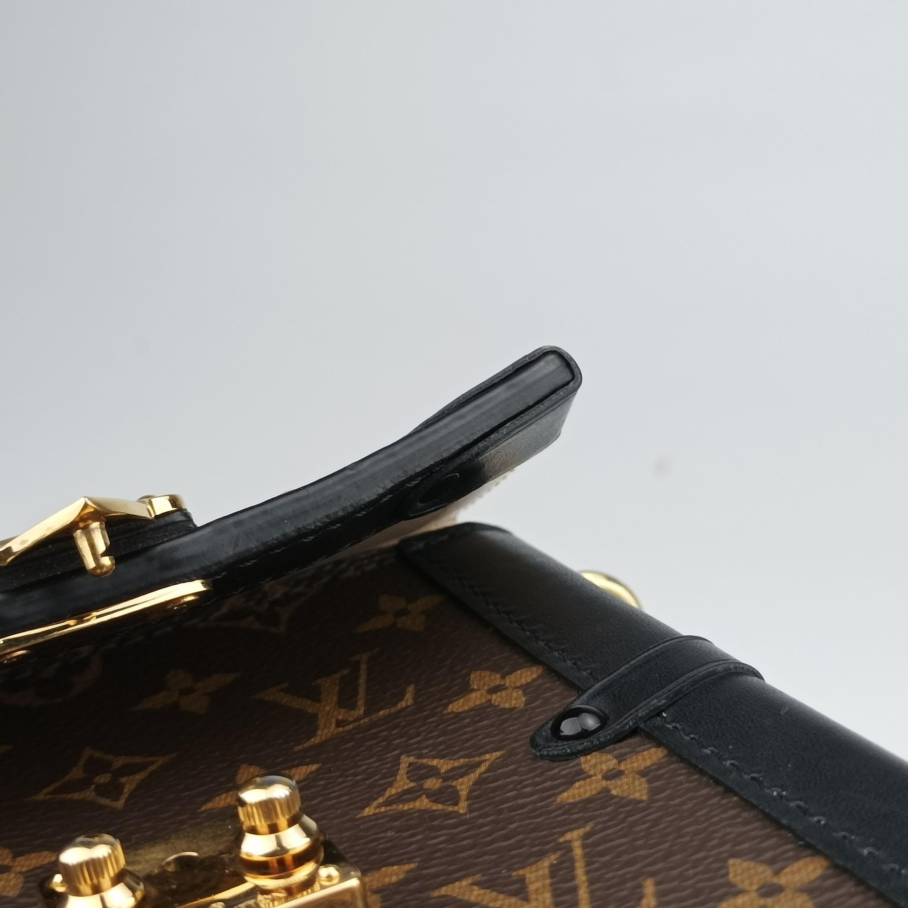 Pre-owned Louis Vuitton Vertical Trunk Pochette Brown×Black Monogram Canvas M63913 shoulderbag | stylenewstar
