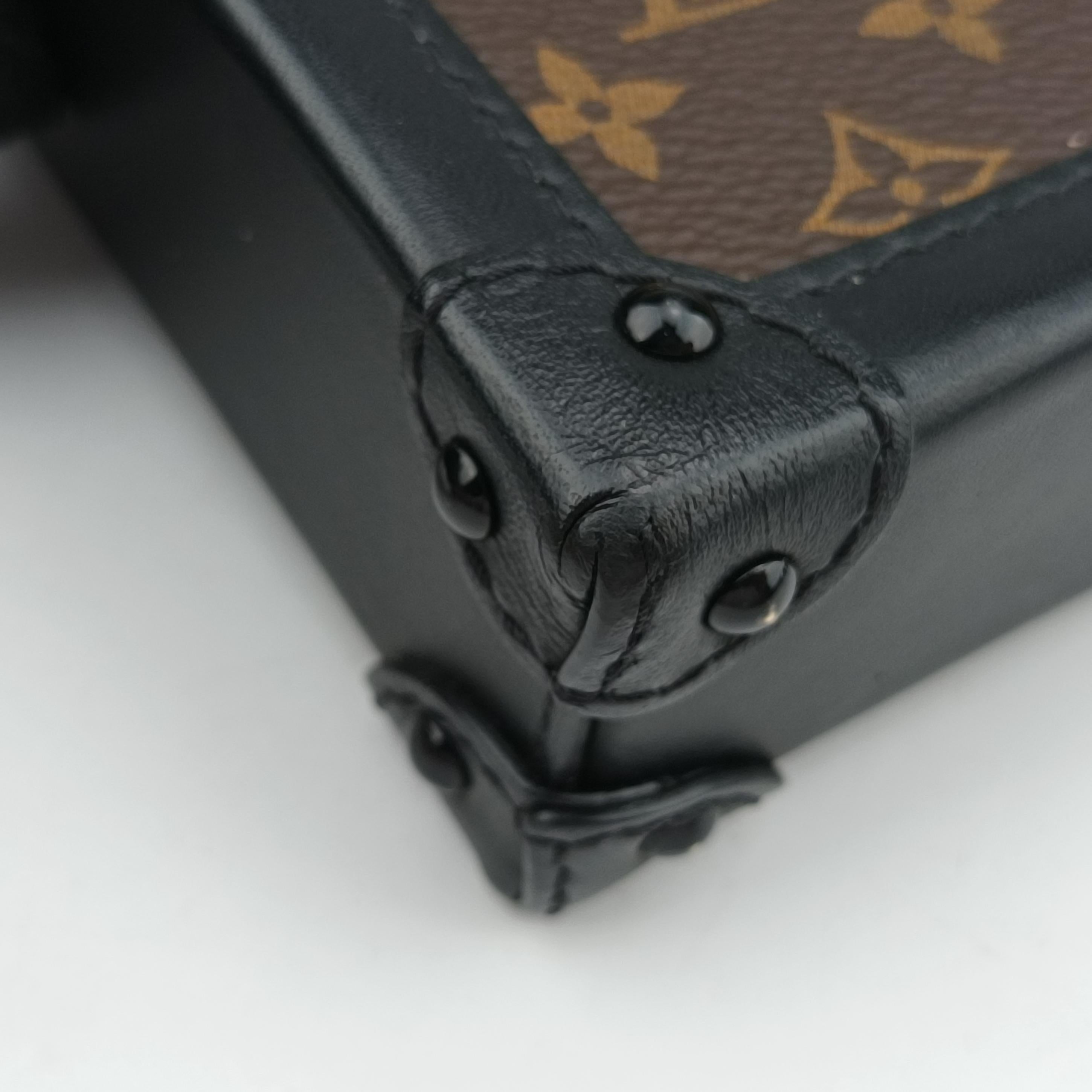 Pre-owned Louis Vuitton Vertical Trunk Pochette Brown×Black Monogram Canvas M63913 shoulderbag | stylenewstar