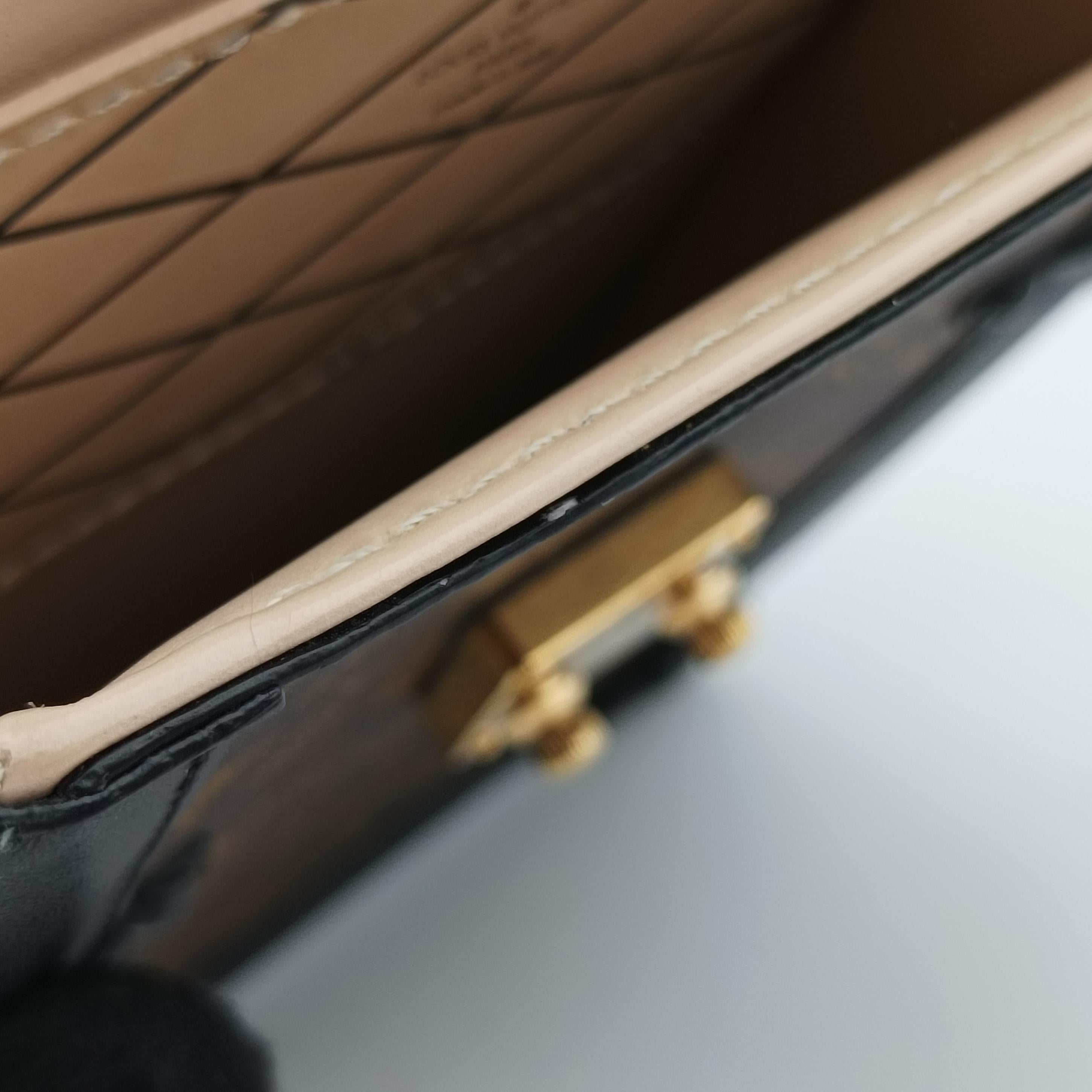Pre-owned Louis Vuitton Vertical Trunk Pochette Brown×Black Monogram Canvas M63913 shoulderbag | stylenewstar